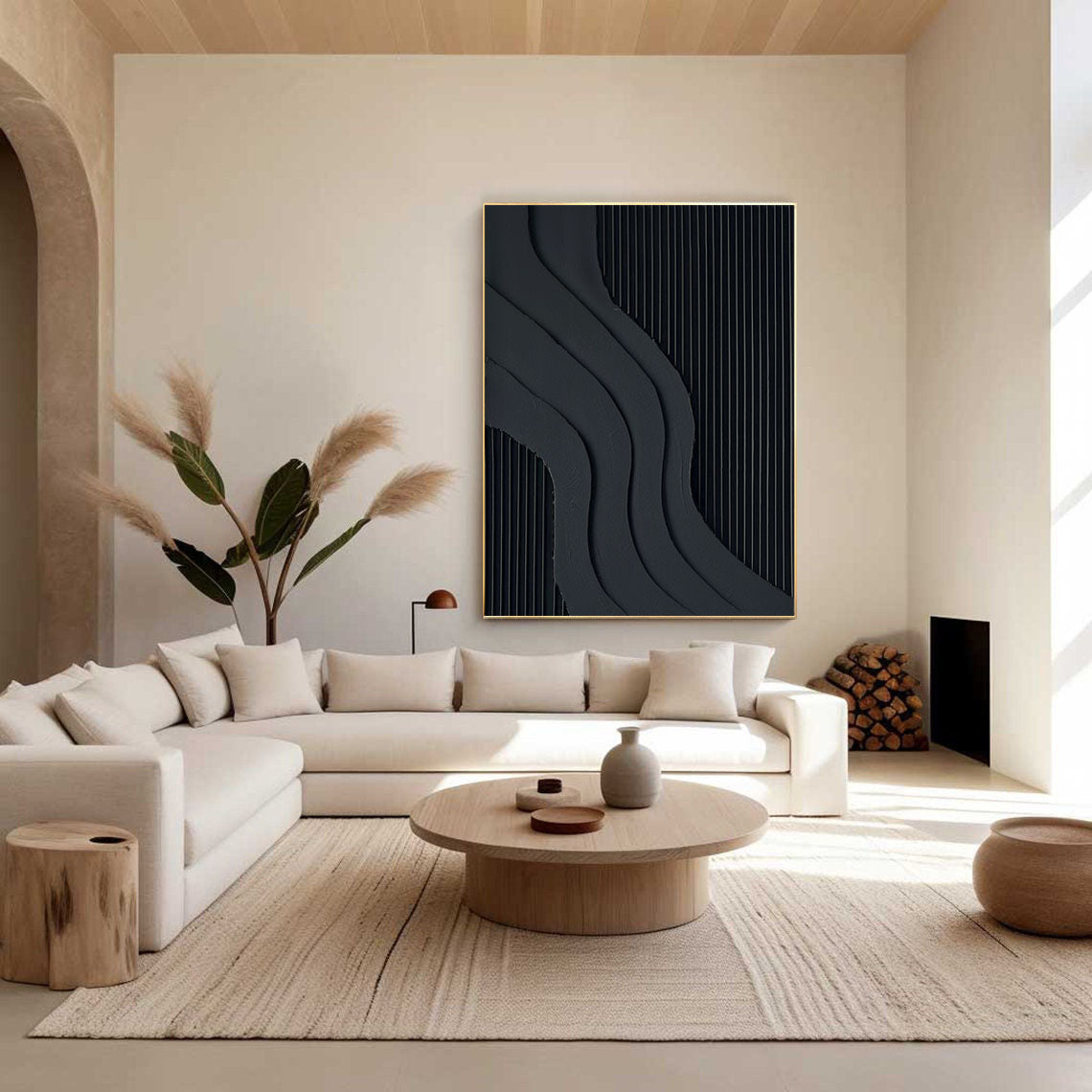 Black Minimalist Painting #BM 050