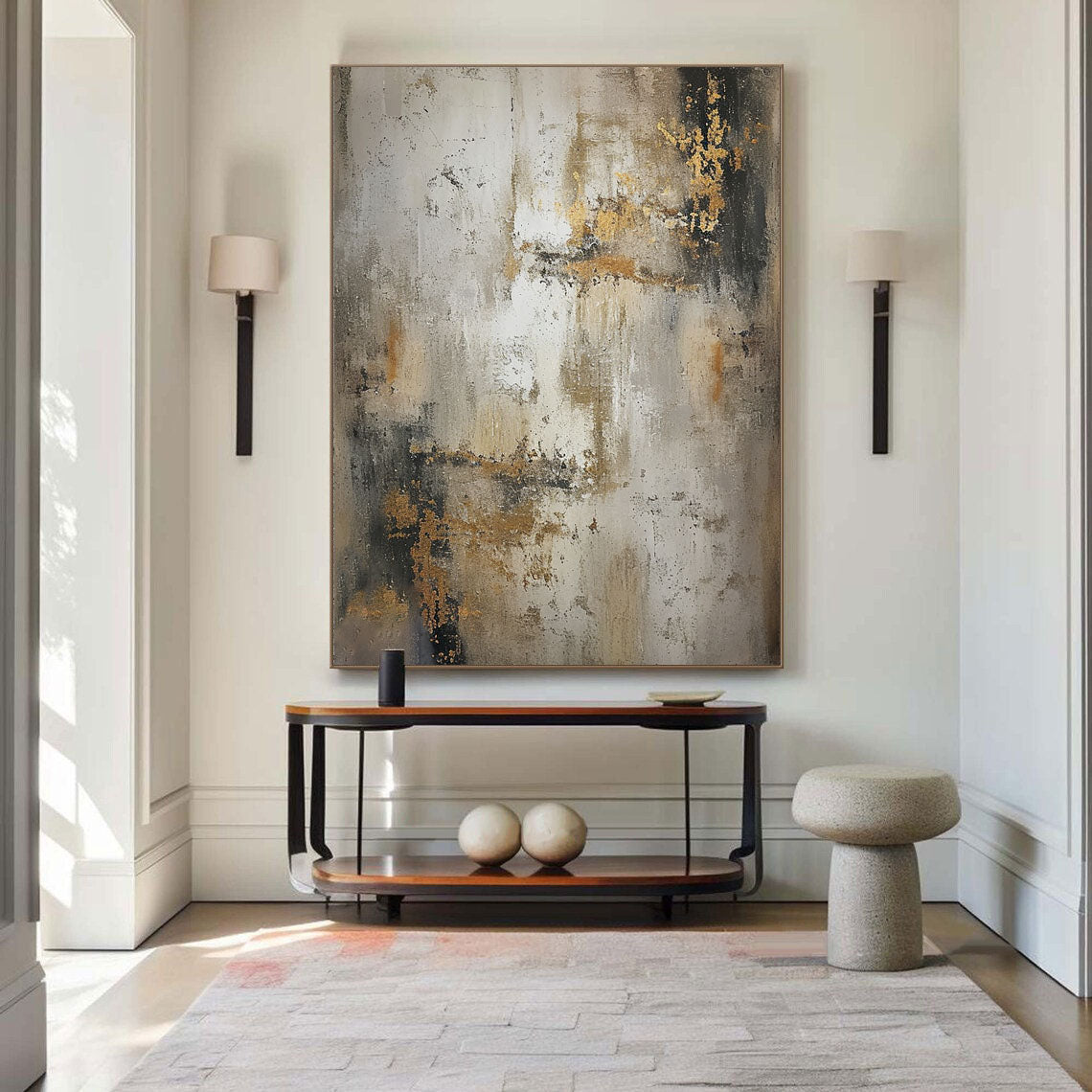 Beige & Brown Abstract Painting #BBA 041