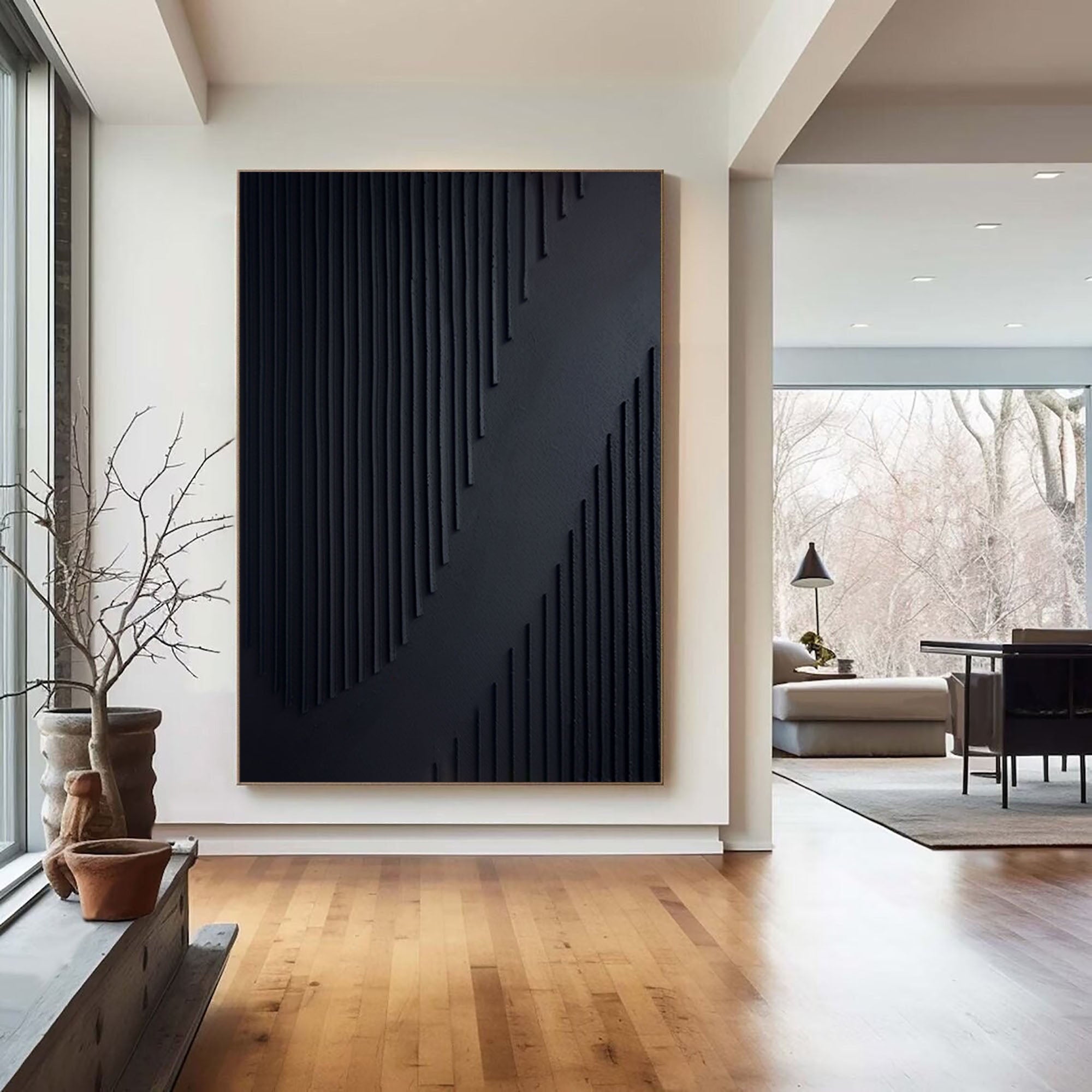 Black Minimalist Painting #BM 061