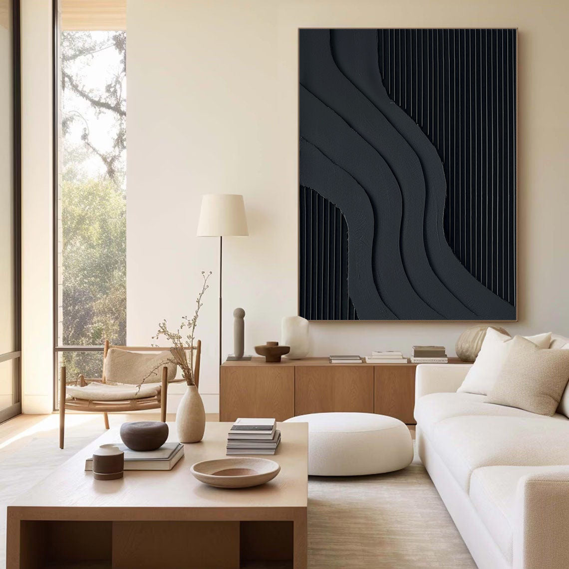 Black Minimalist Painting #BM 050