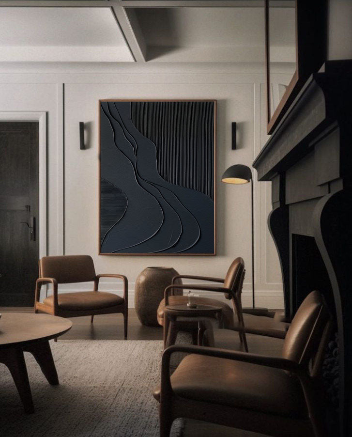 Black Minimalist Painting #BM 052