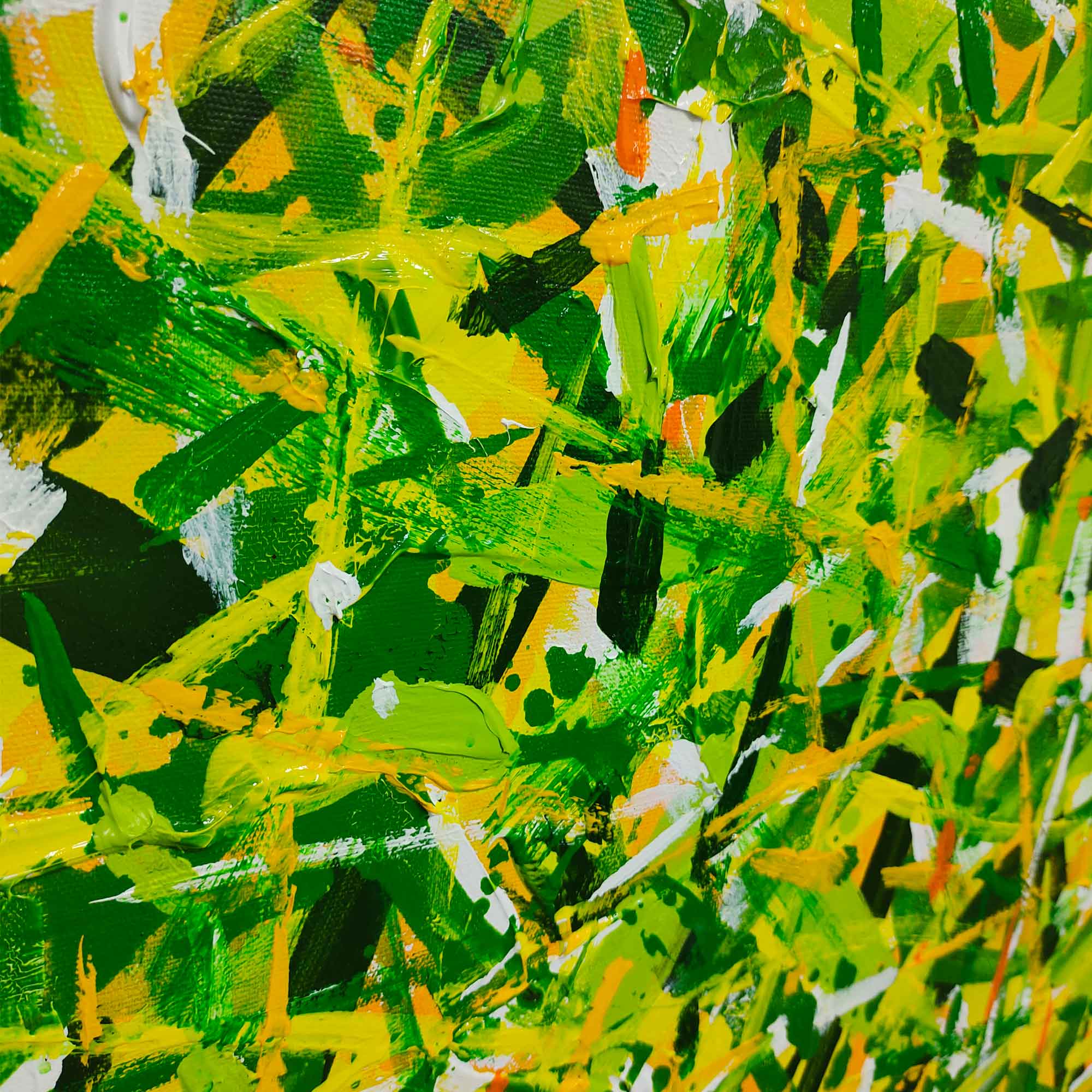 Yellow Square Abstract Art #IS81