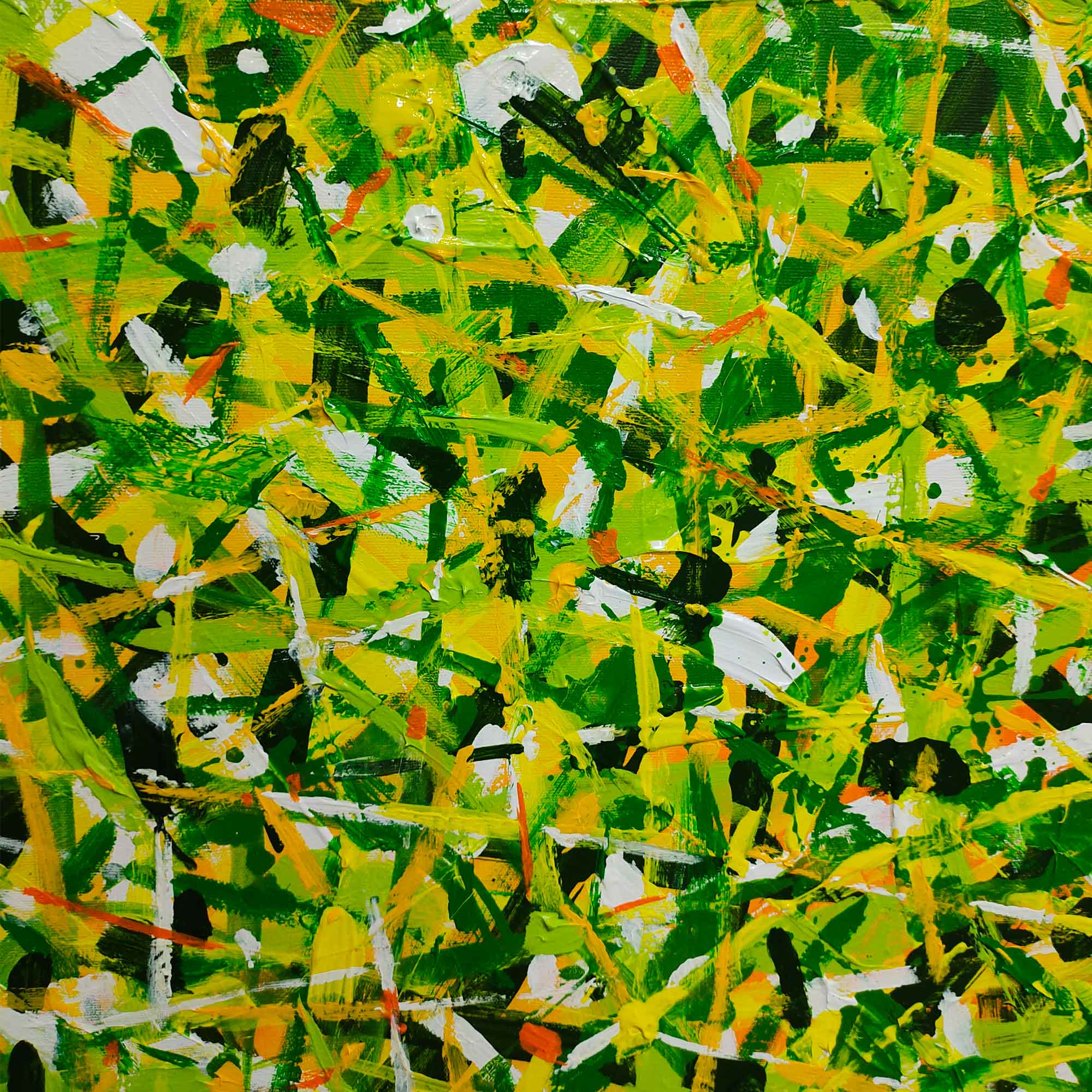 Yellow Square Abstract Art #IS81