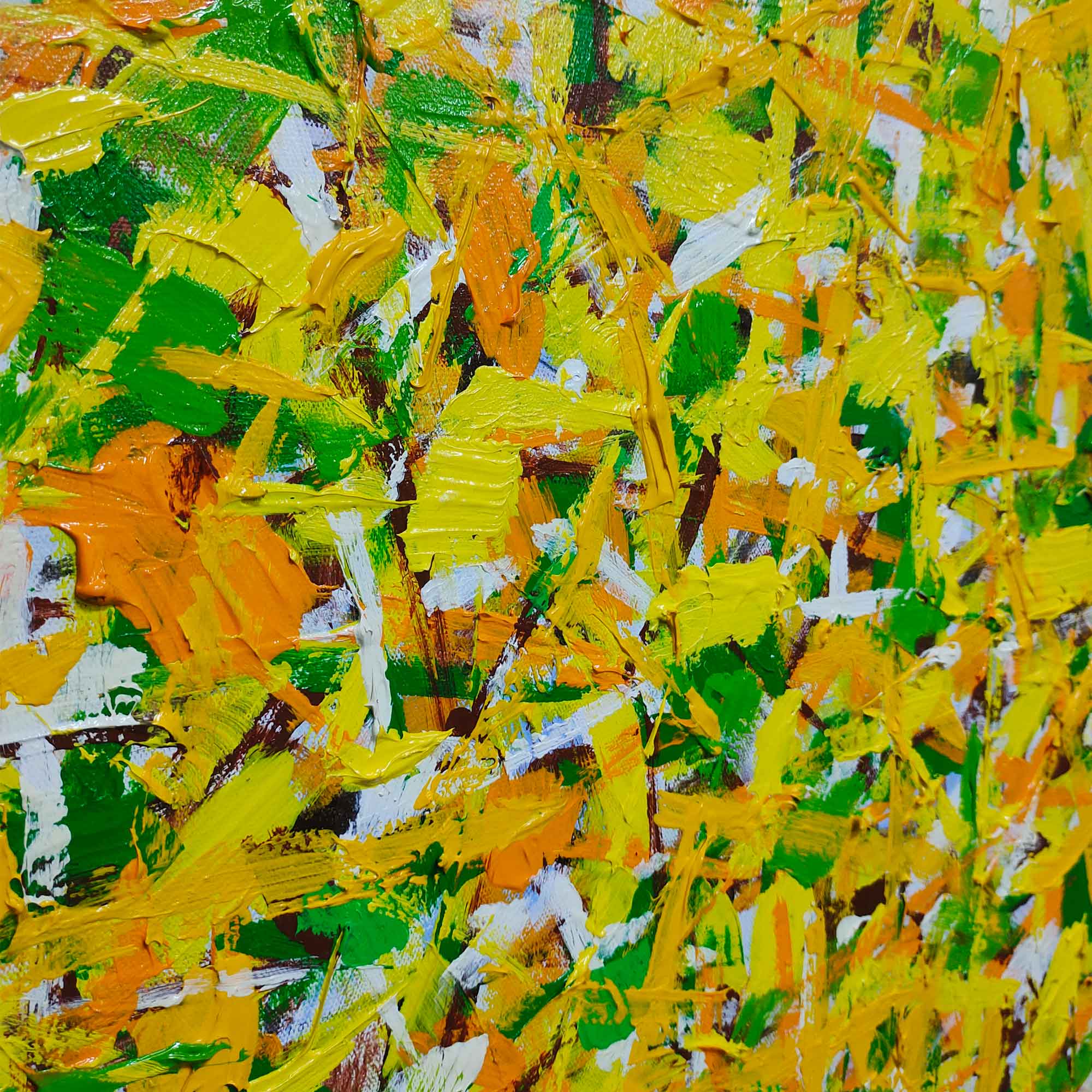 Yellow Square Abstract Art #IS82