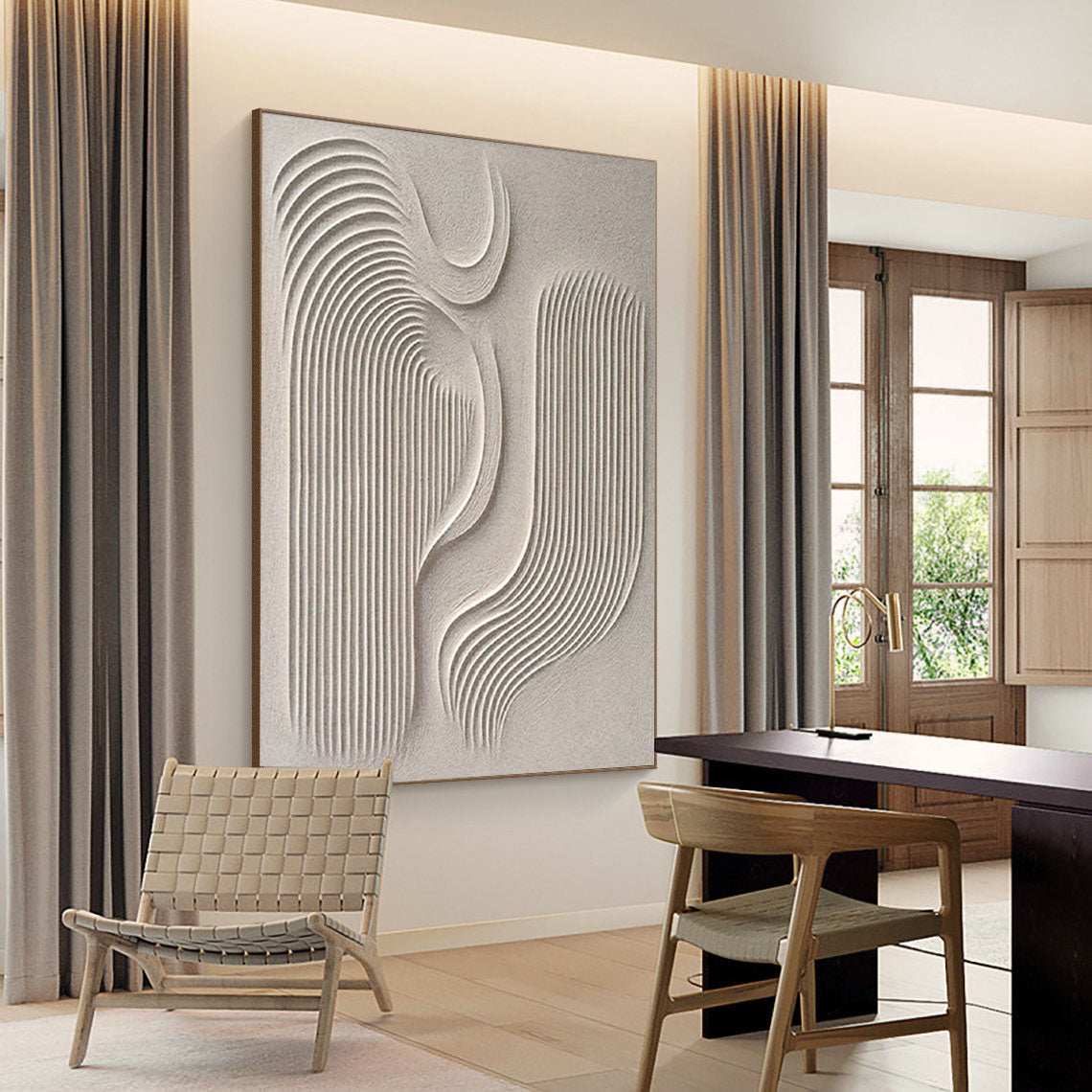 Beige & Brown Minimalist Painting #BBM 021