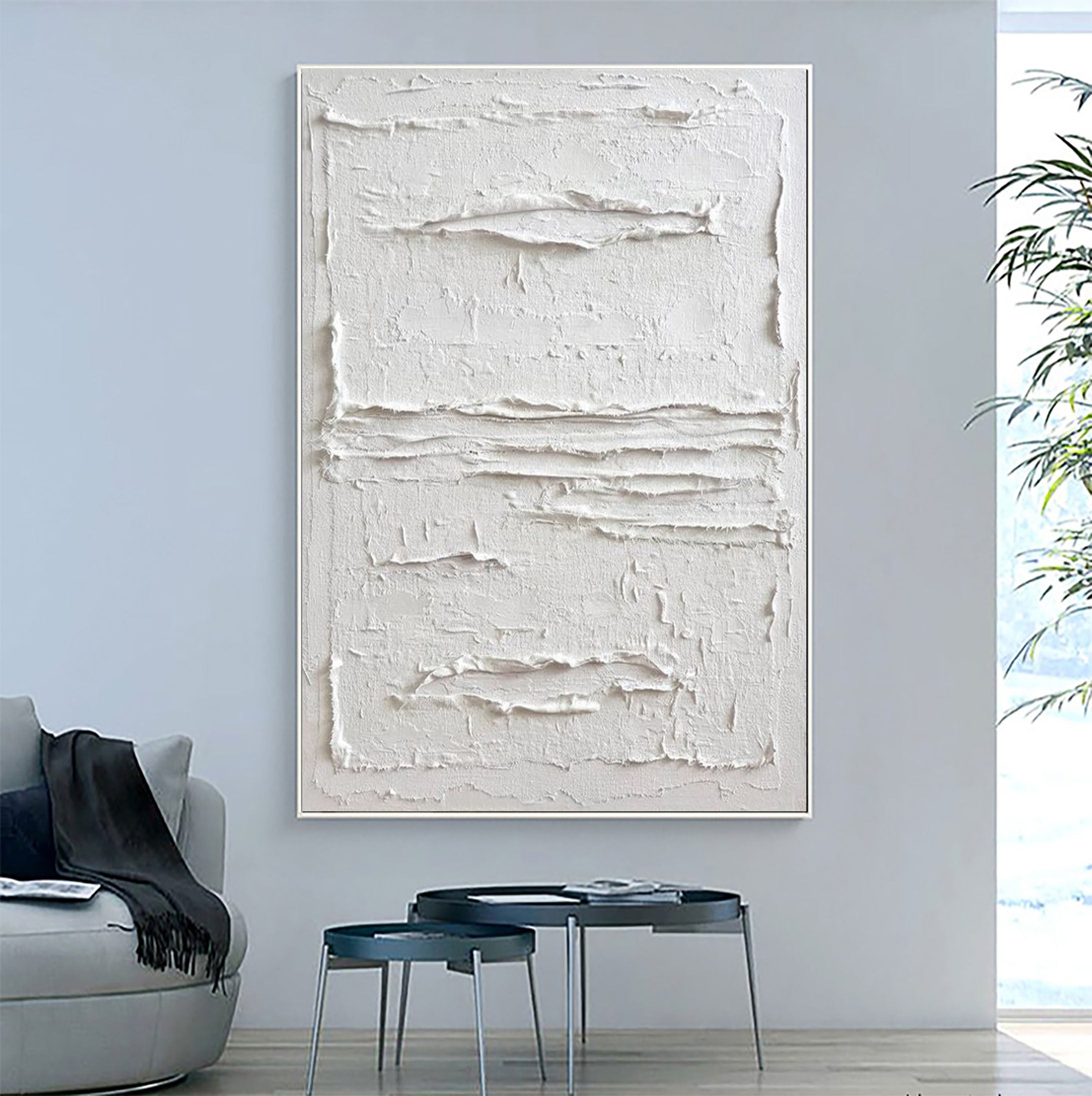 White Minimalist Painting #WM 015