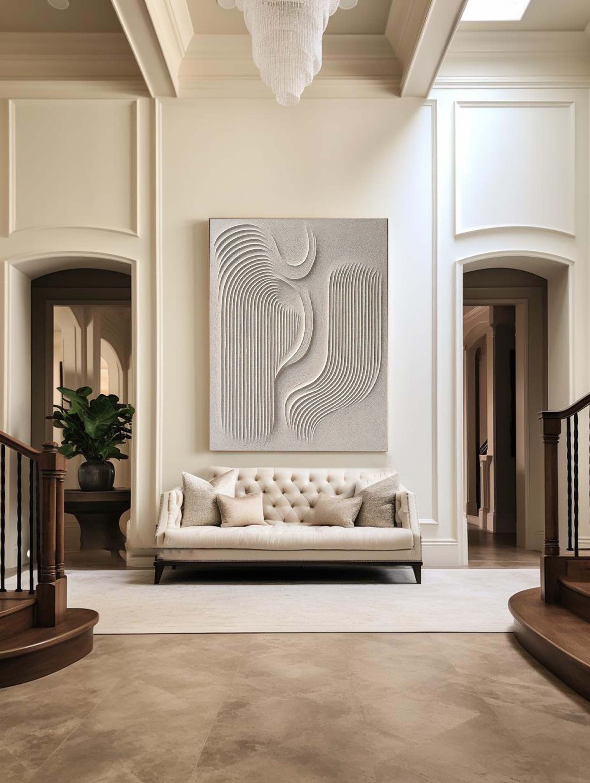 Beige & Brown Minimalist Painting #BBM 021