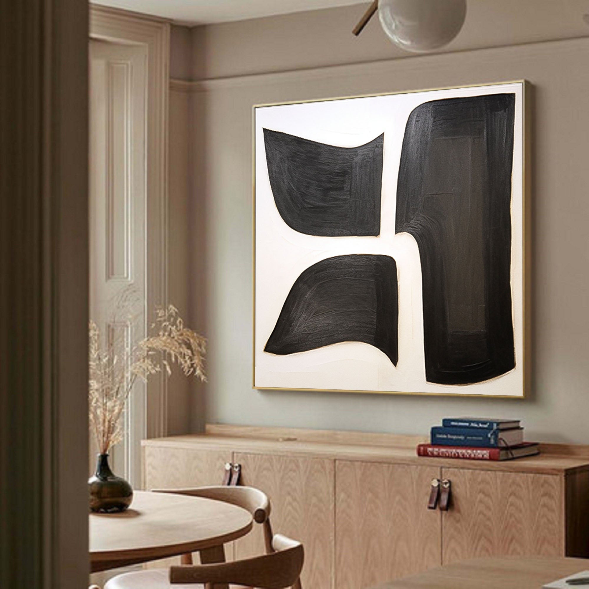 Black & White Abstract Painting #BWA 011