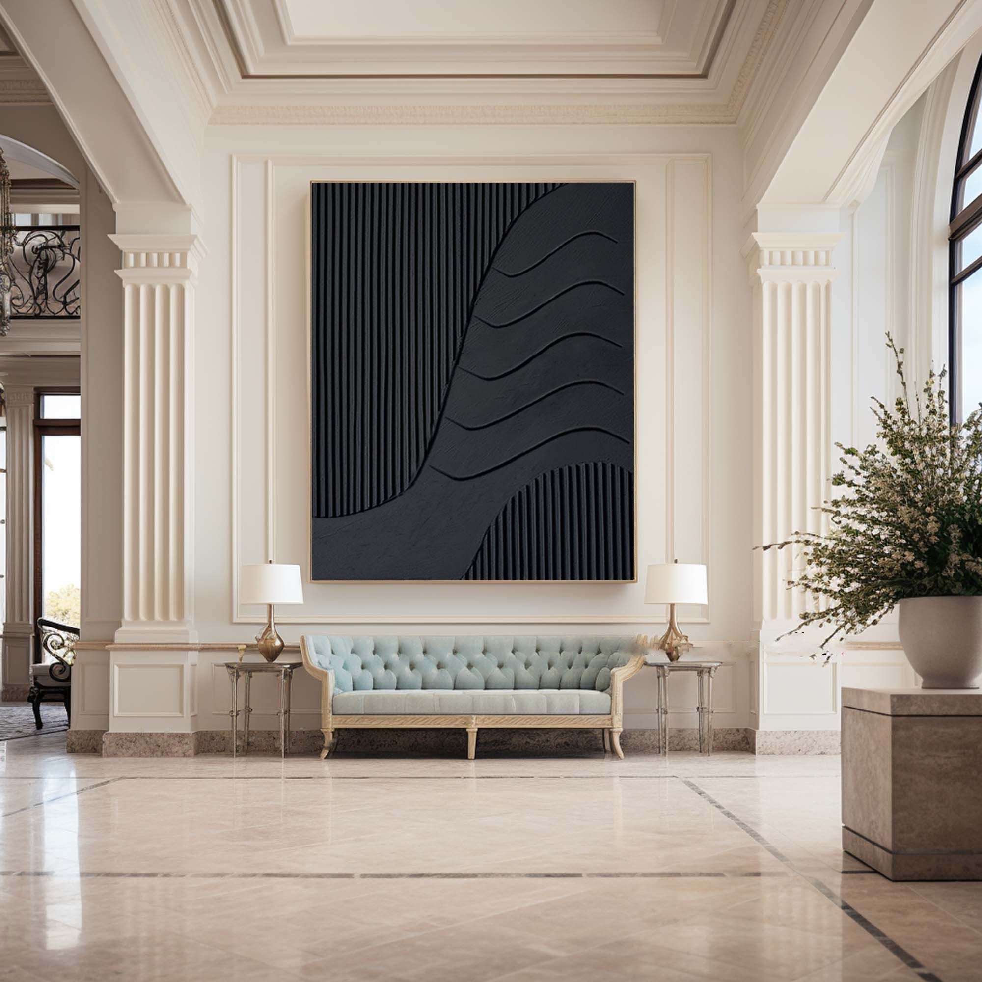 Black Minimalist Painting #BM 074