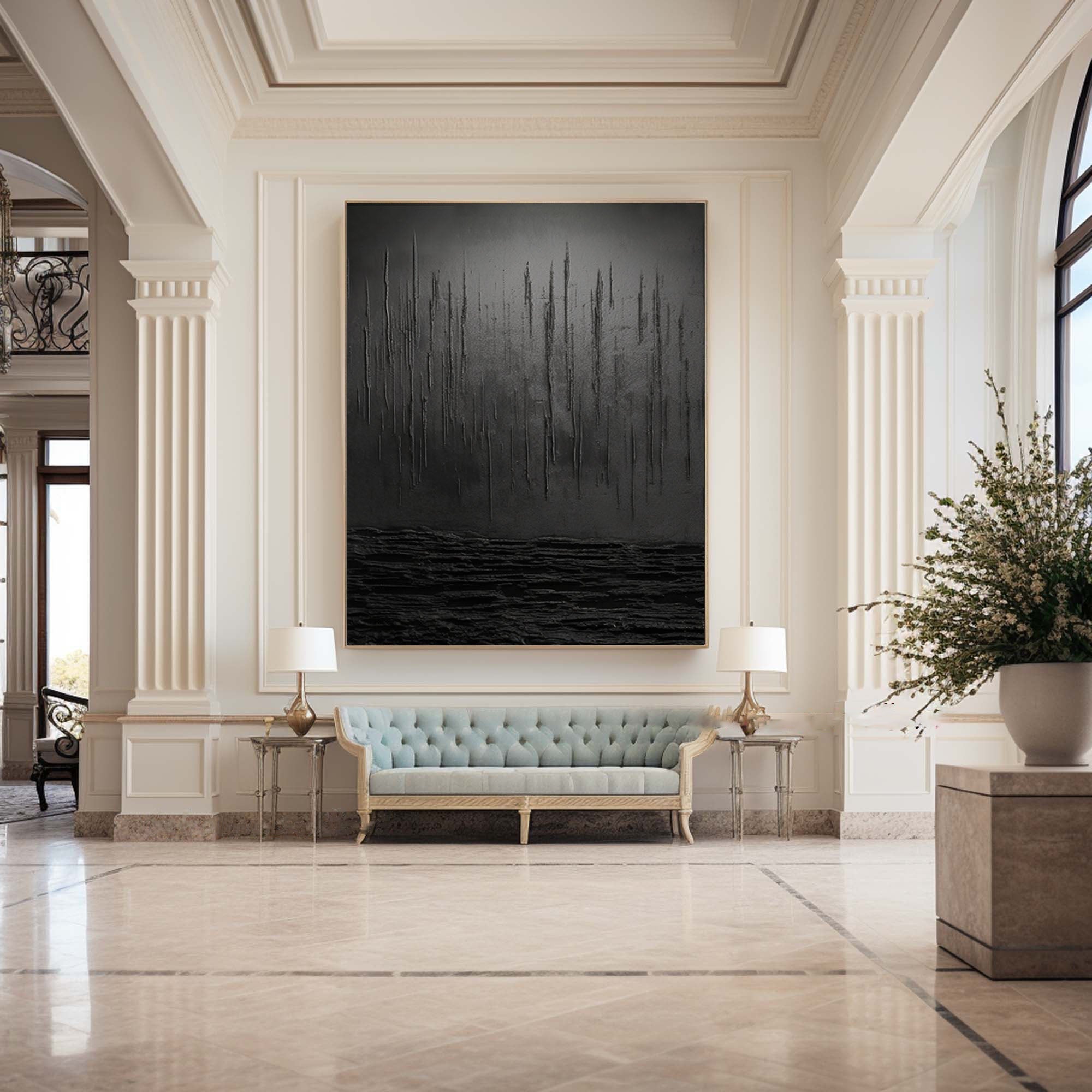 Black Minimalist Painting #BM 062