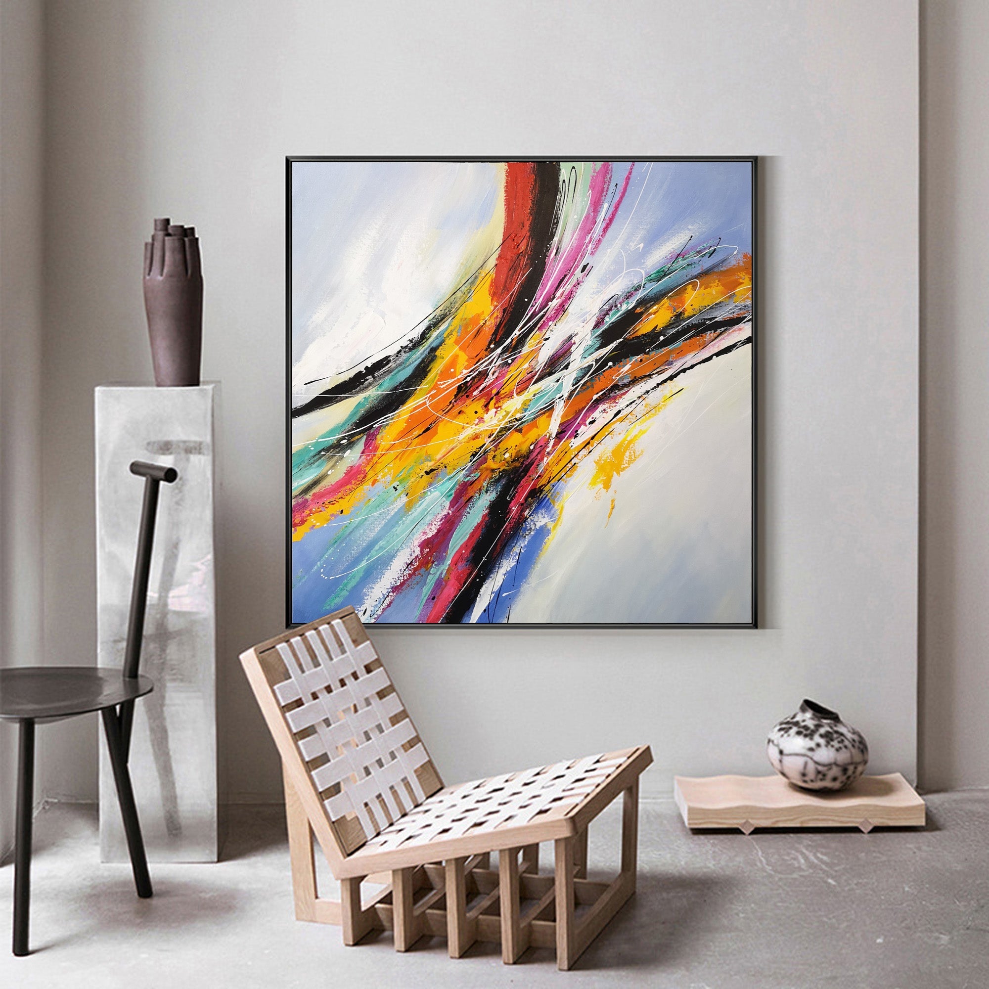 Square Abstract Painting #IS32