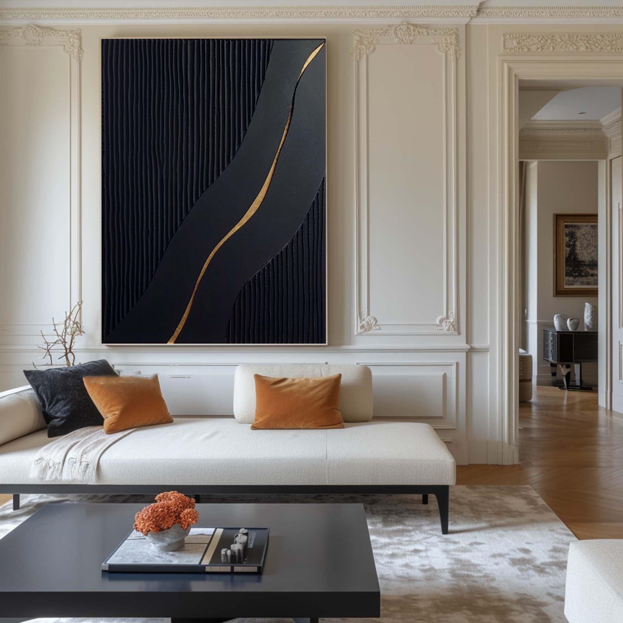 Black Minimalist Painting #BM 064