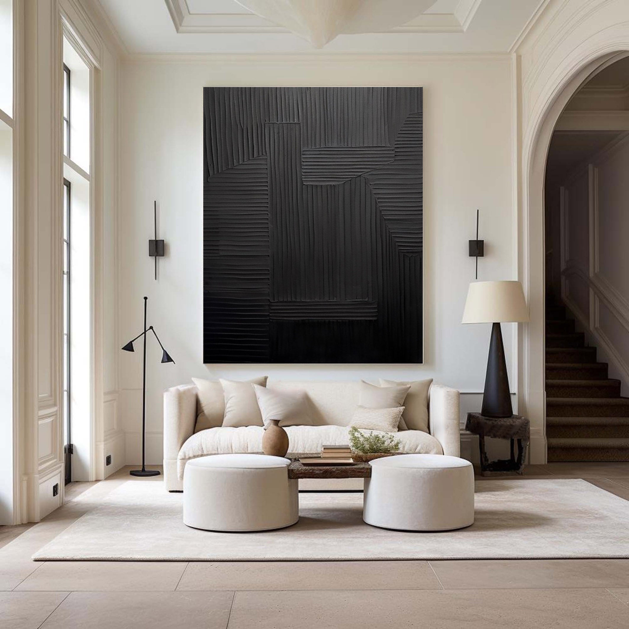 Black Minimalist Painting #BM 039