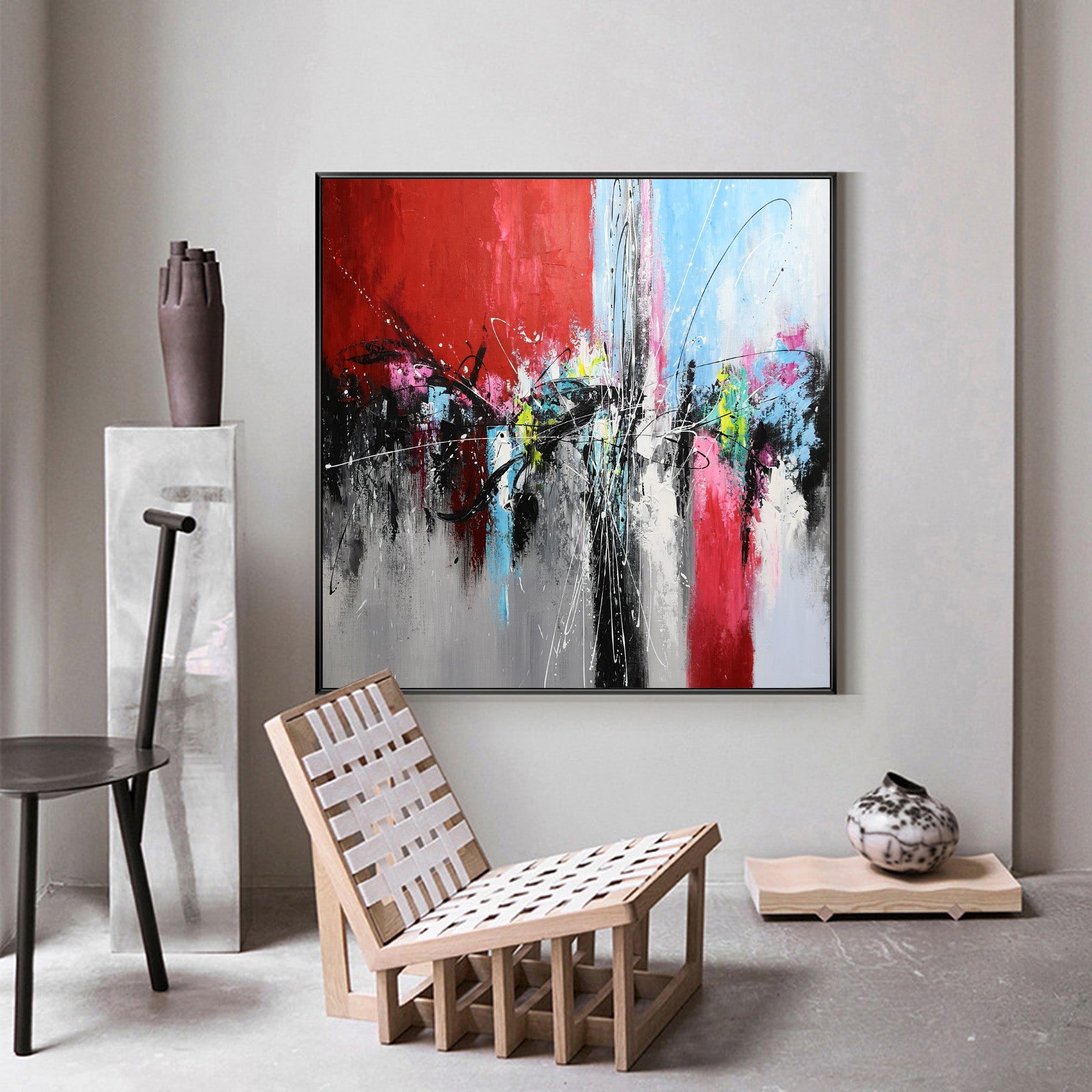 Square Abstract Painting #IS33
