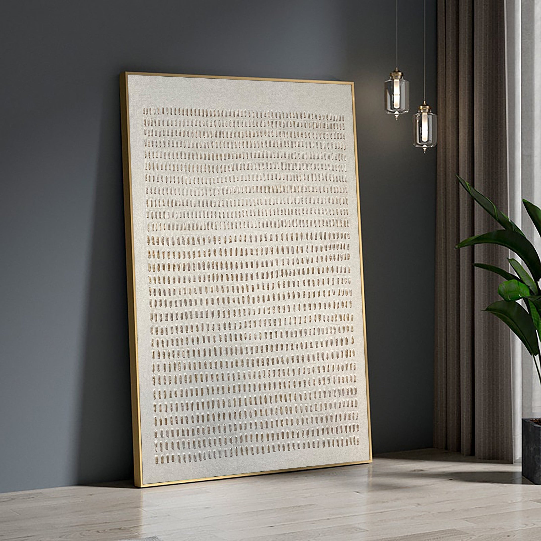 Wabi-Sabi Wall Art with Gold Frame | Zen Inspired Decor #BBA 099