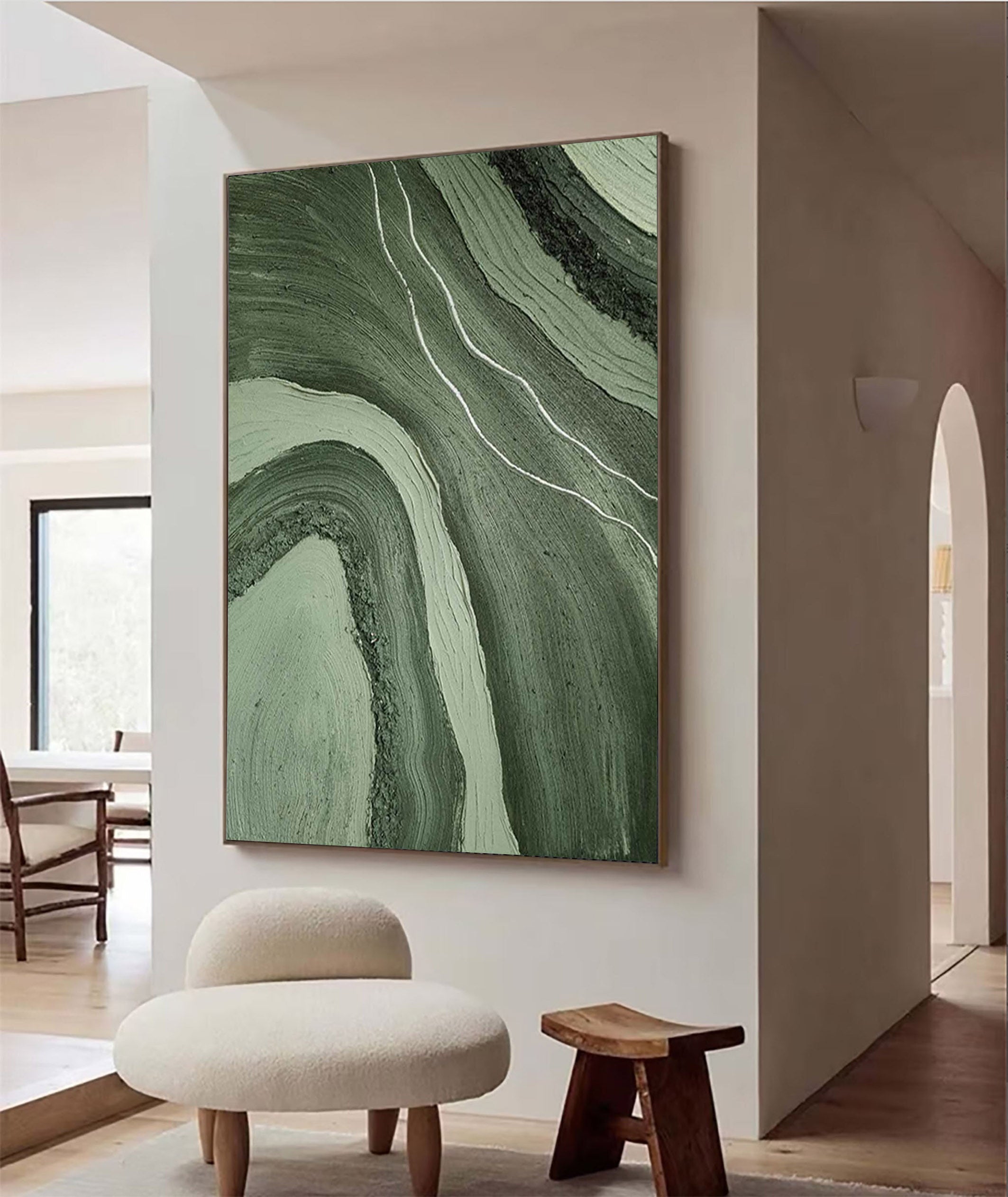 Blue & Green Minimalist Painting #BGM 021