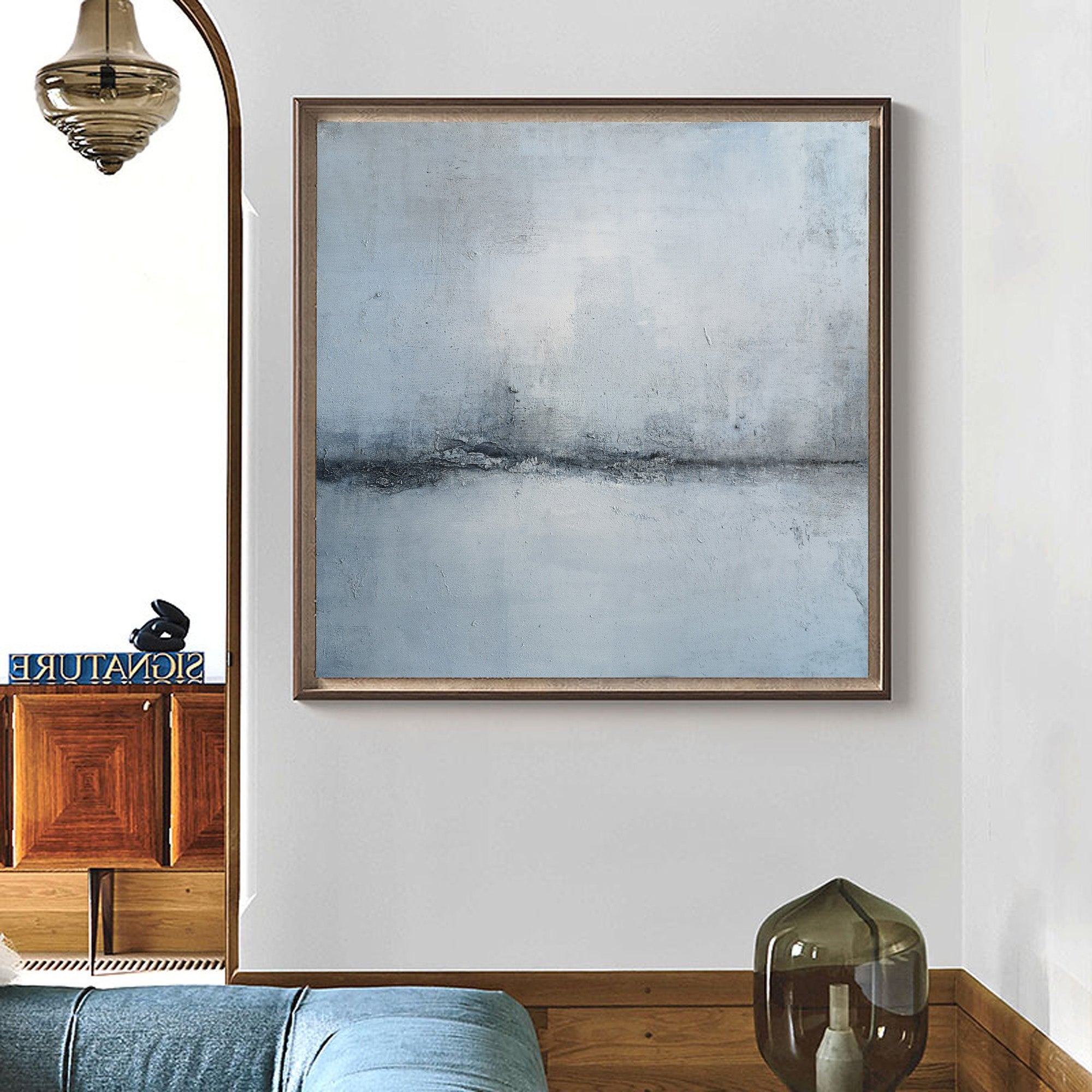 Light BLue Abstract Art #IS19