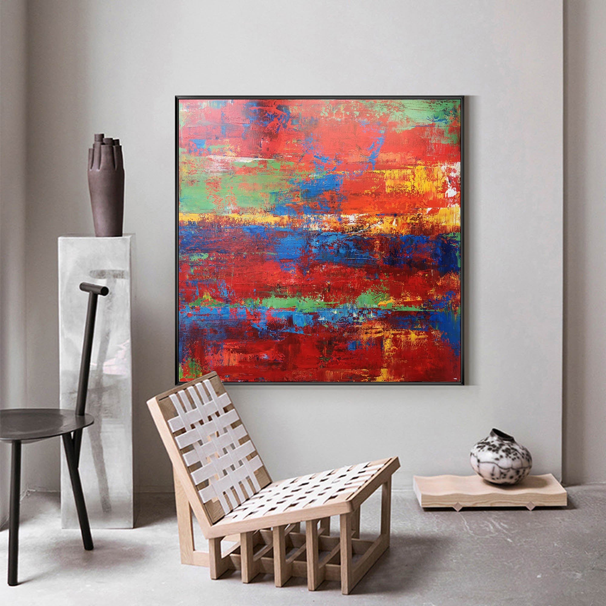 Red Abstract Art #IS07