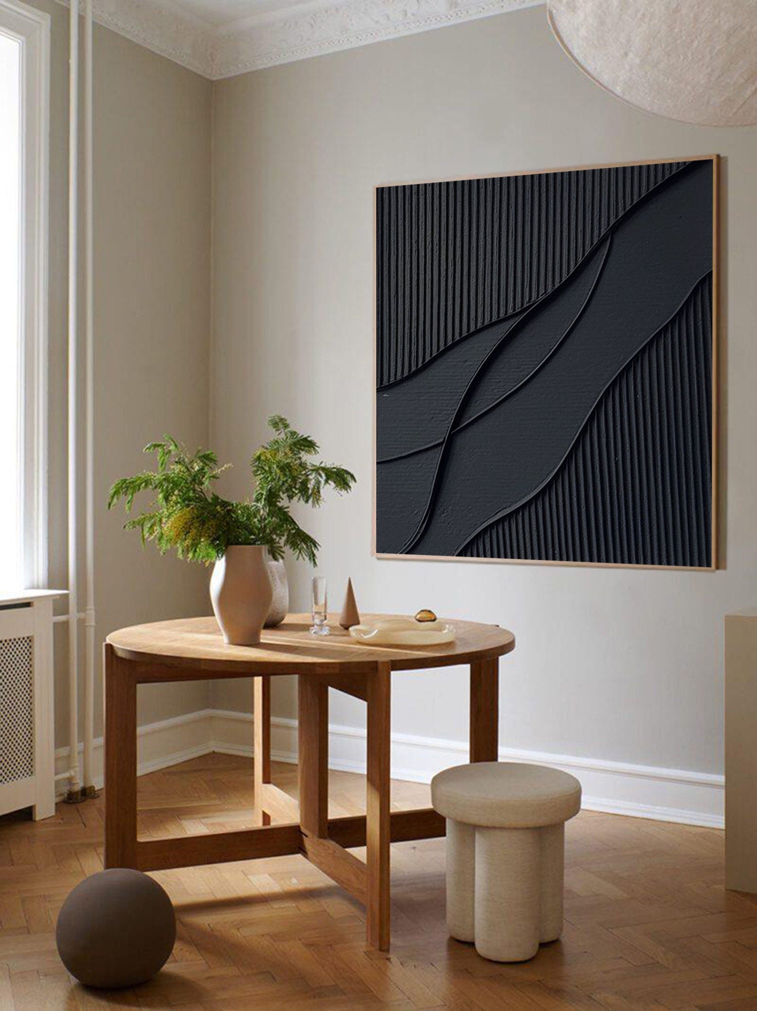 Black Minimalist Painting #BM 049