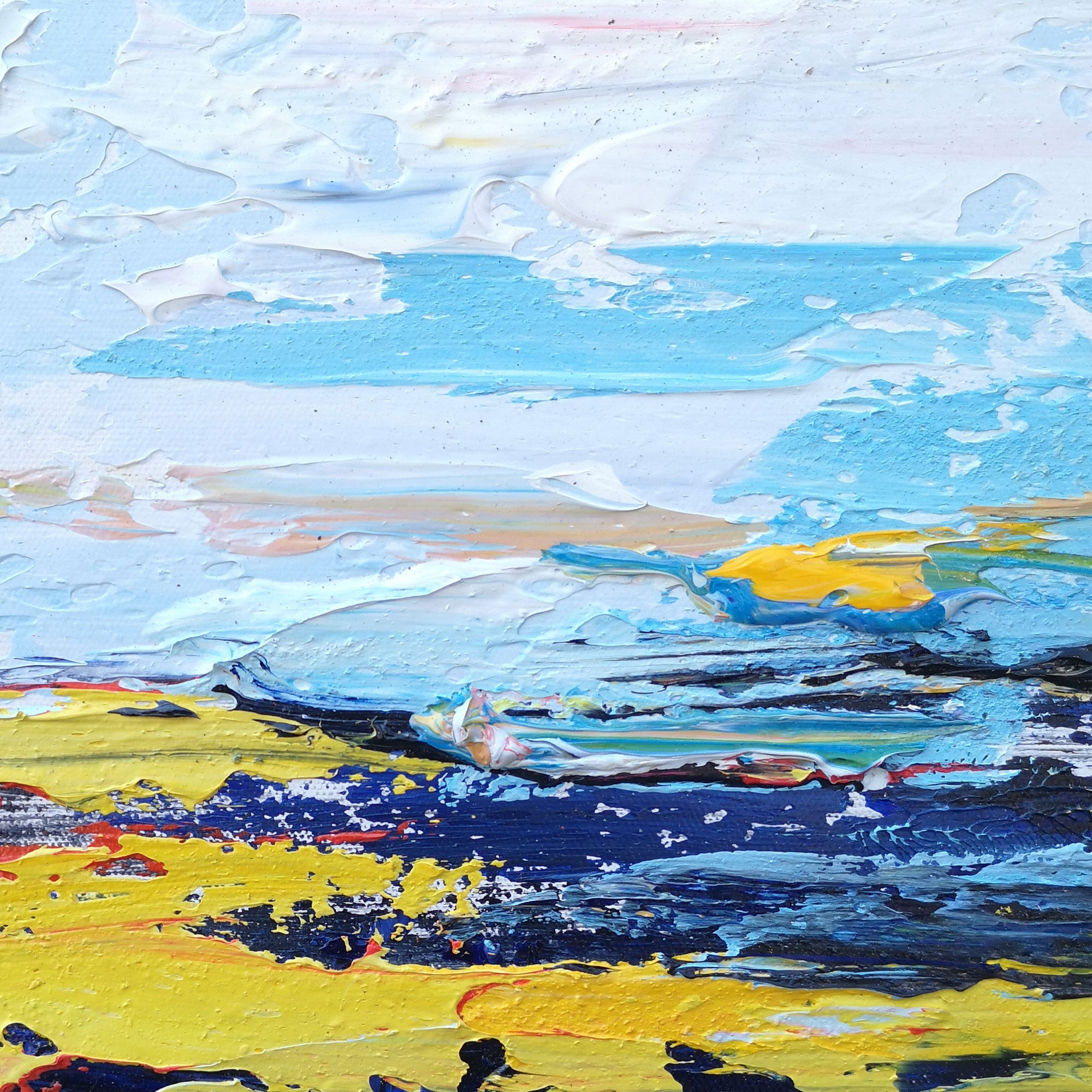 Blue Abstract Landscape Art #IS64