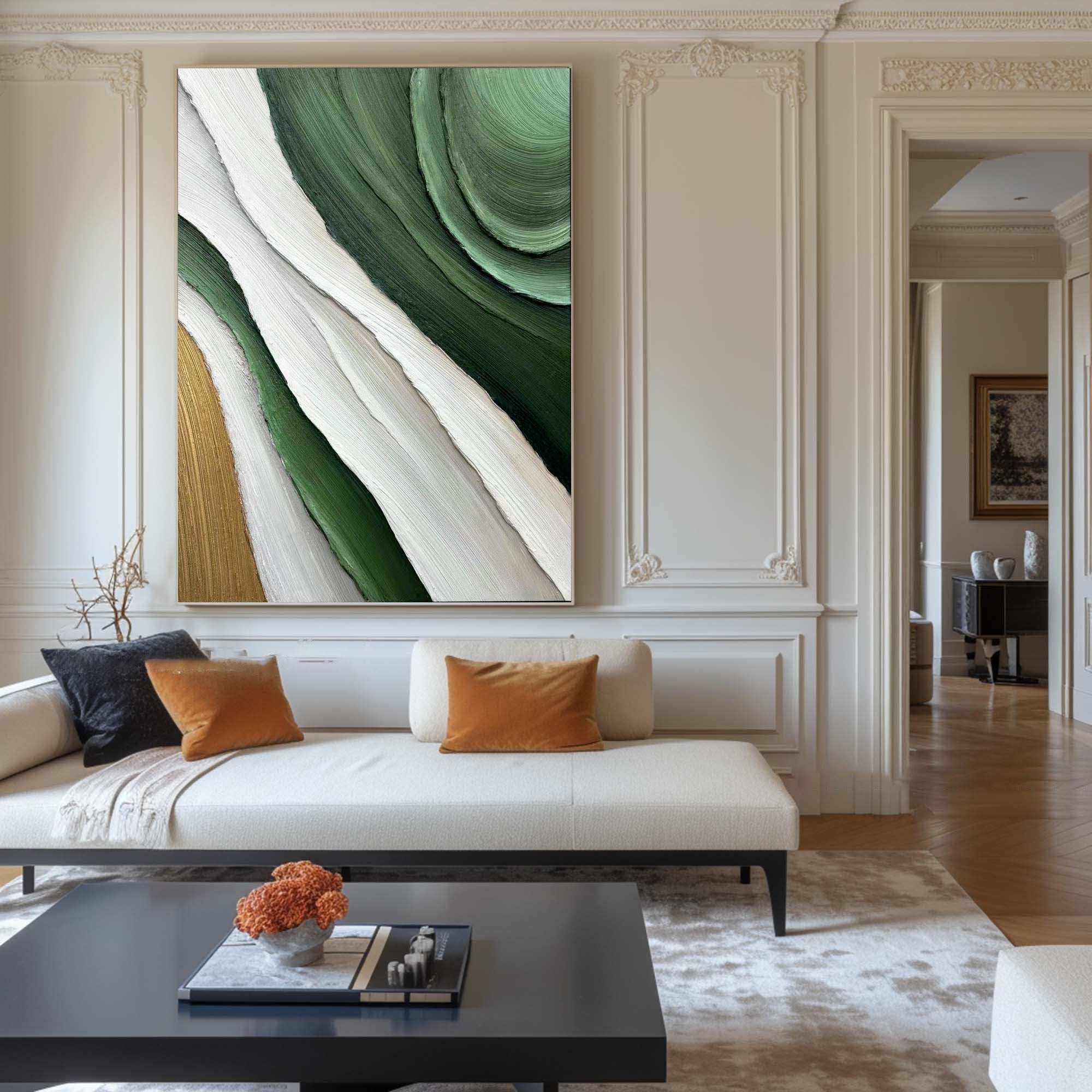 Green Minimalist Painting #GM 013