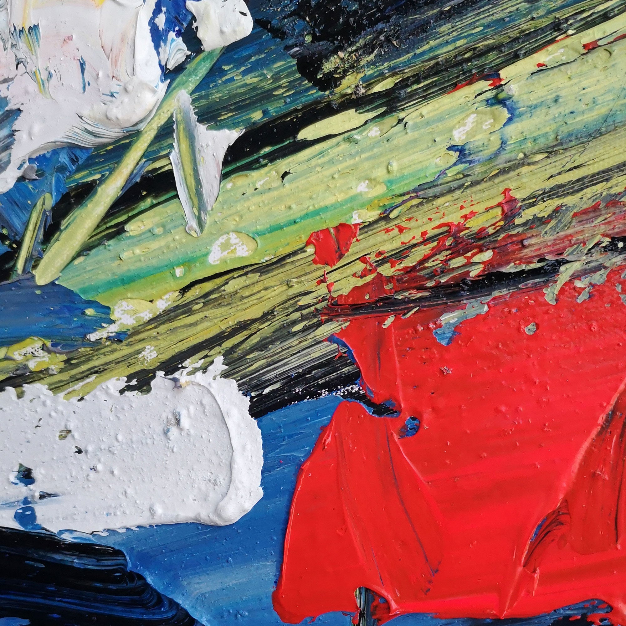 Blue Red Abstract Painting #IS15