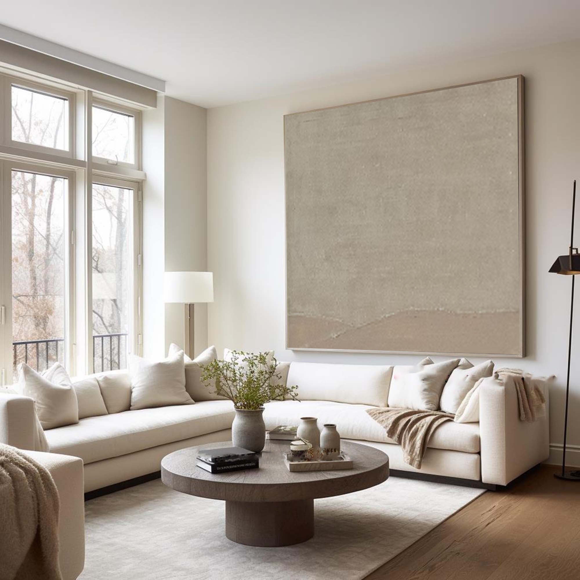 Beige & Brown Abstract Painting #BBA 057