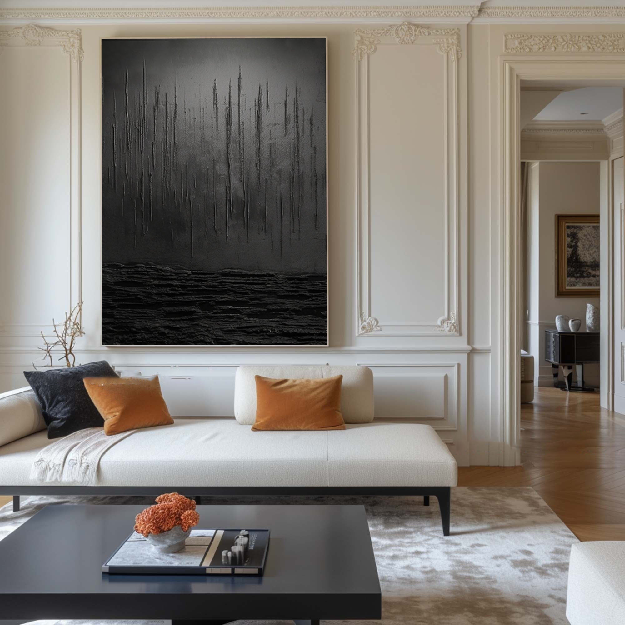 Black Minimalist Painting #BM 062