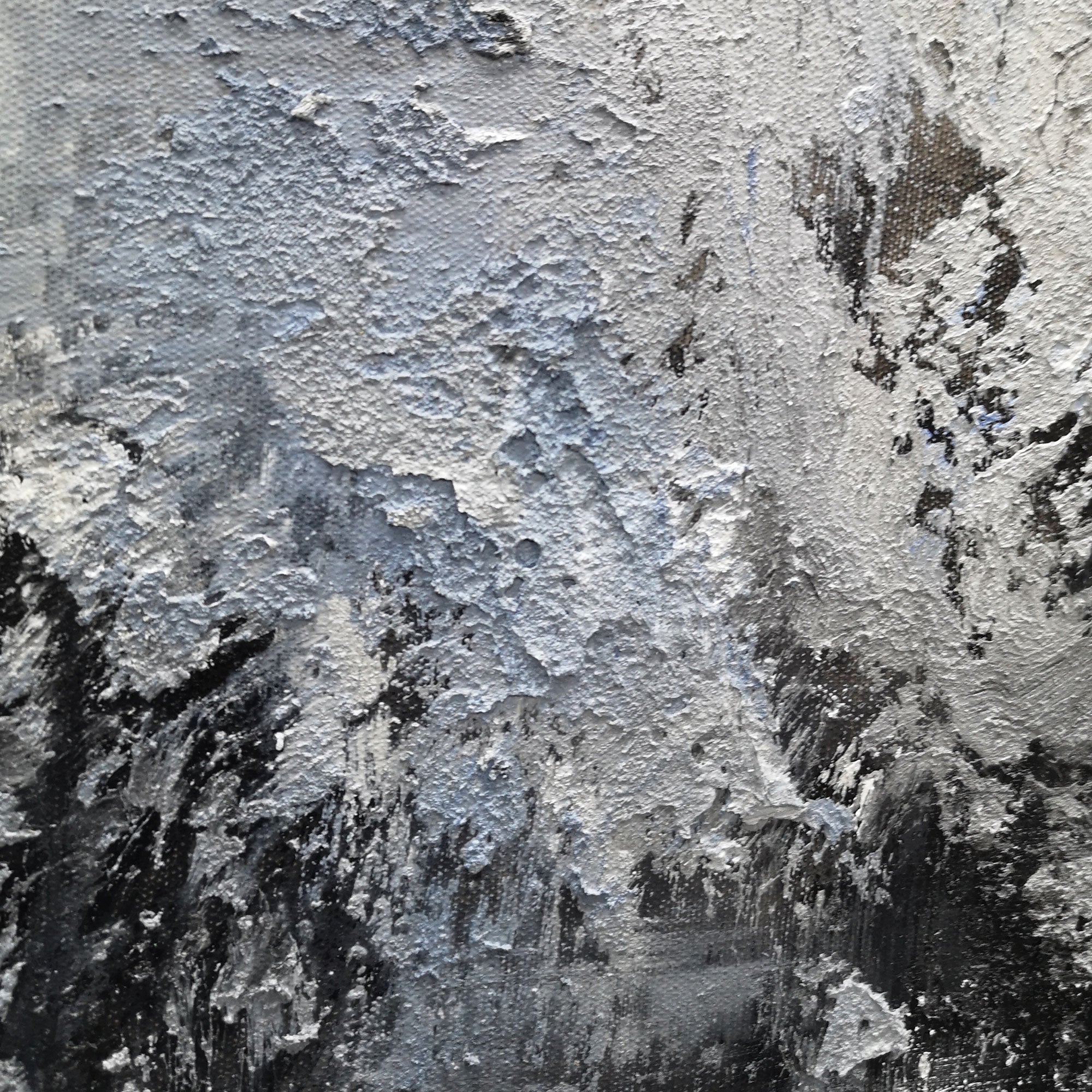 Grey White Abstract Painting #IS03
