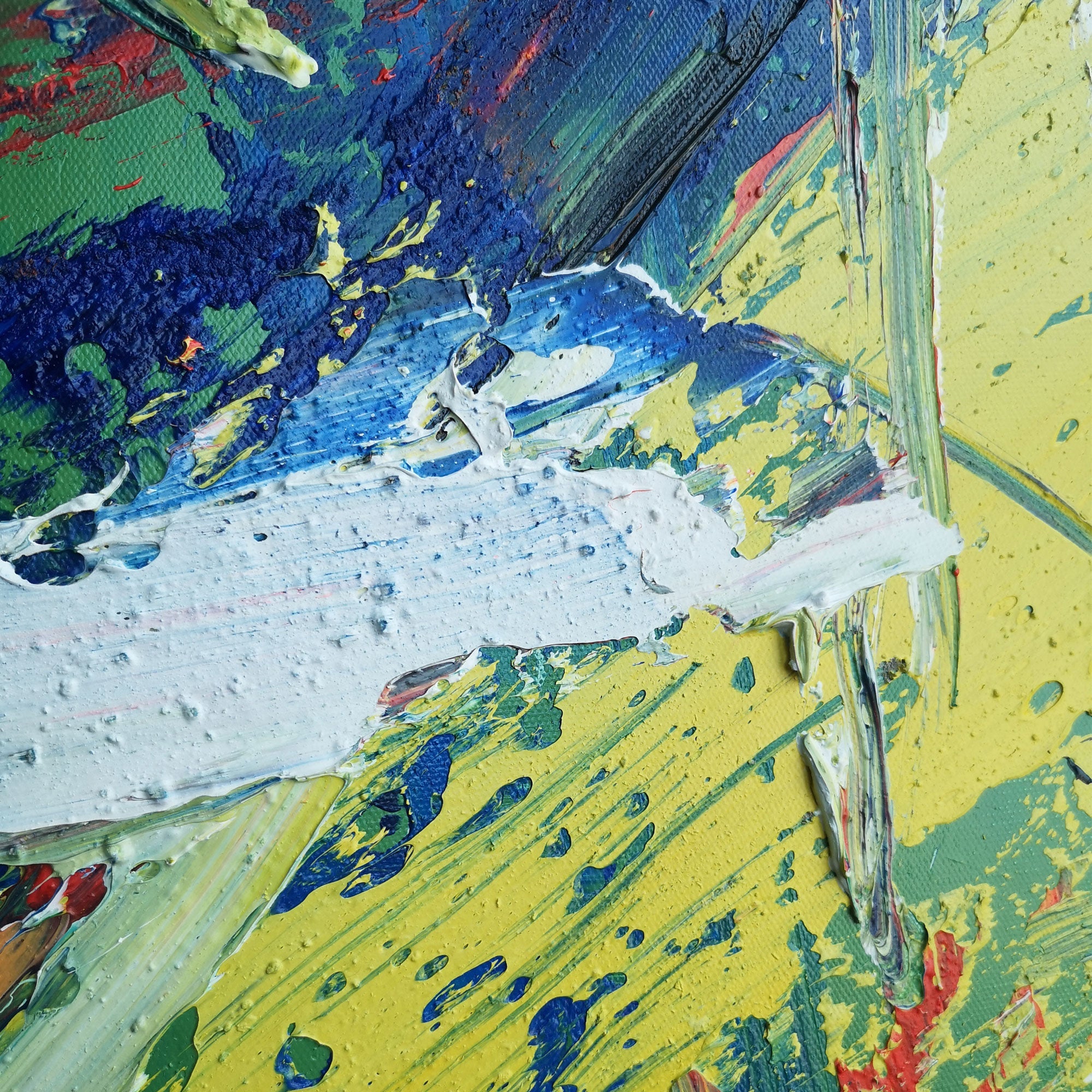 Blue Red Abstract Painting #IS17