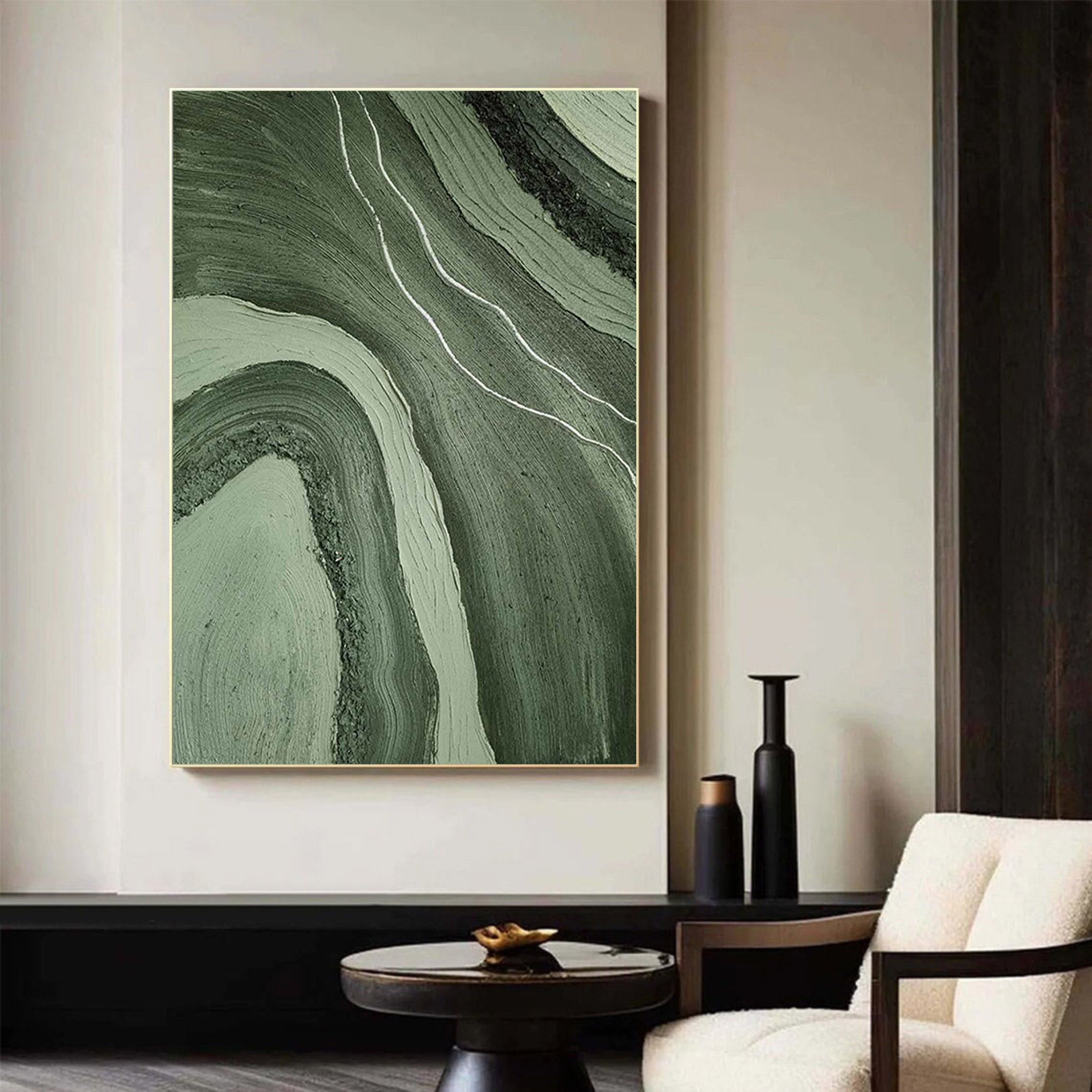 Blue & Green Minimalist Painting #BGM 021