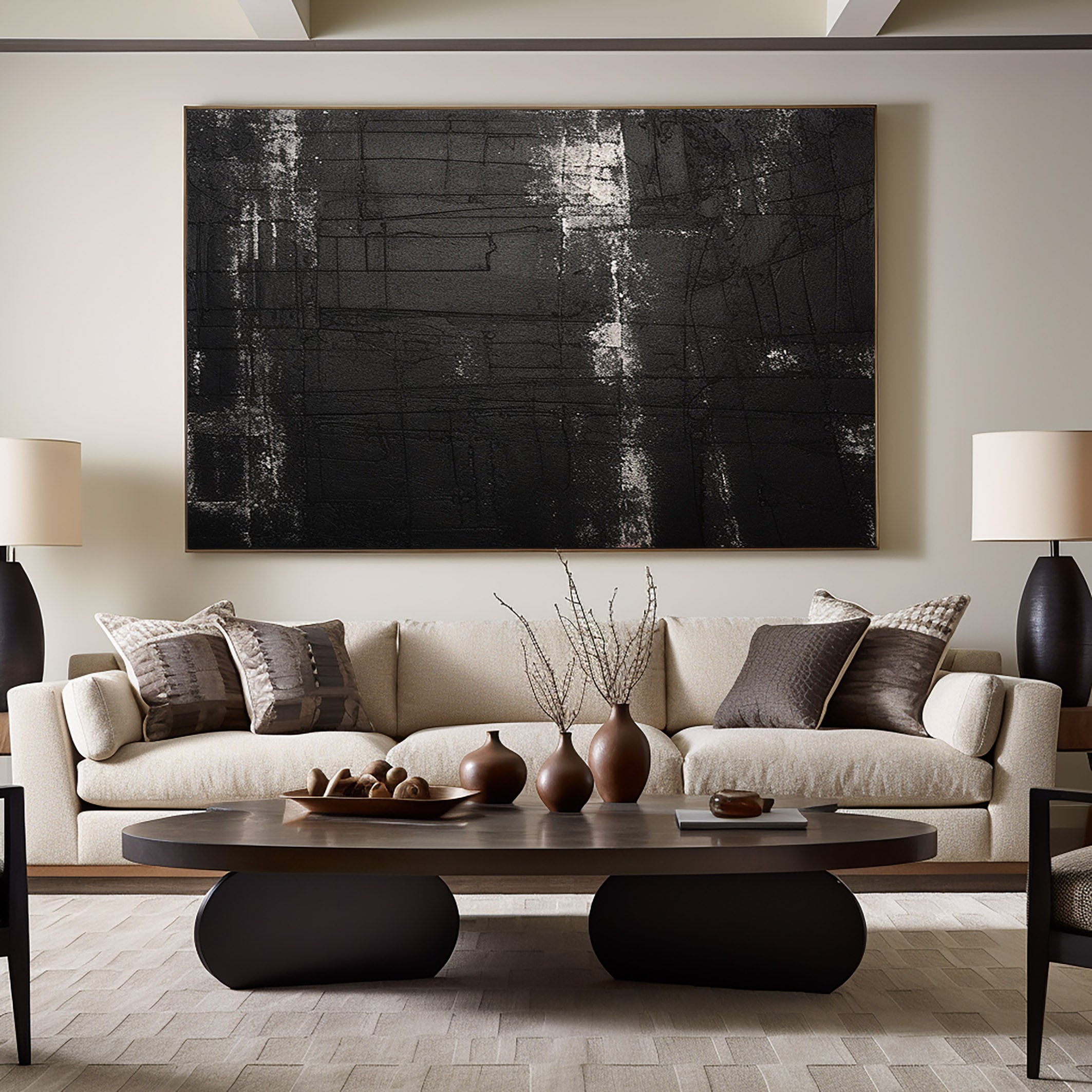 Black Minimalist Painting #BM 040