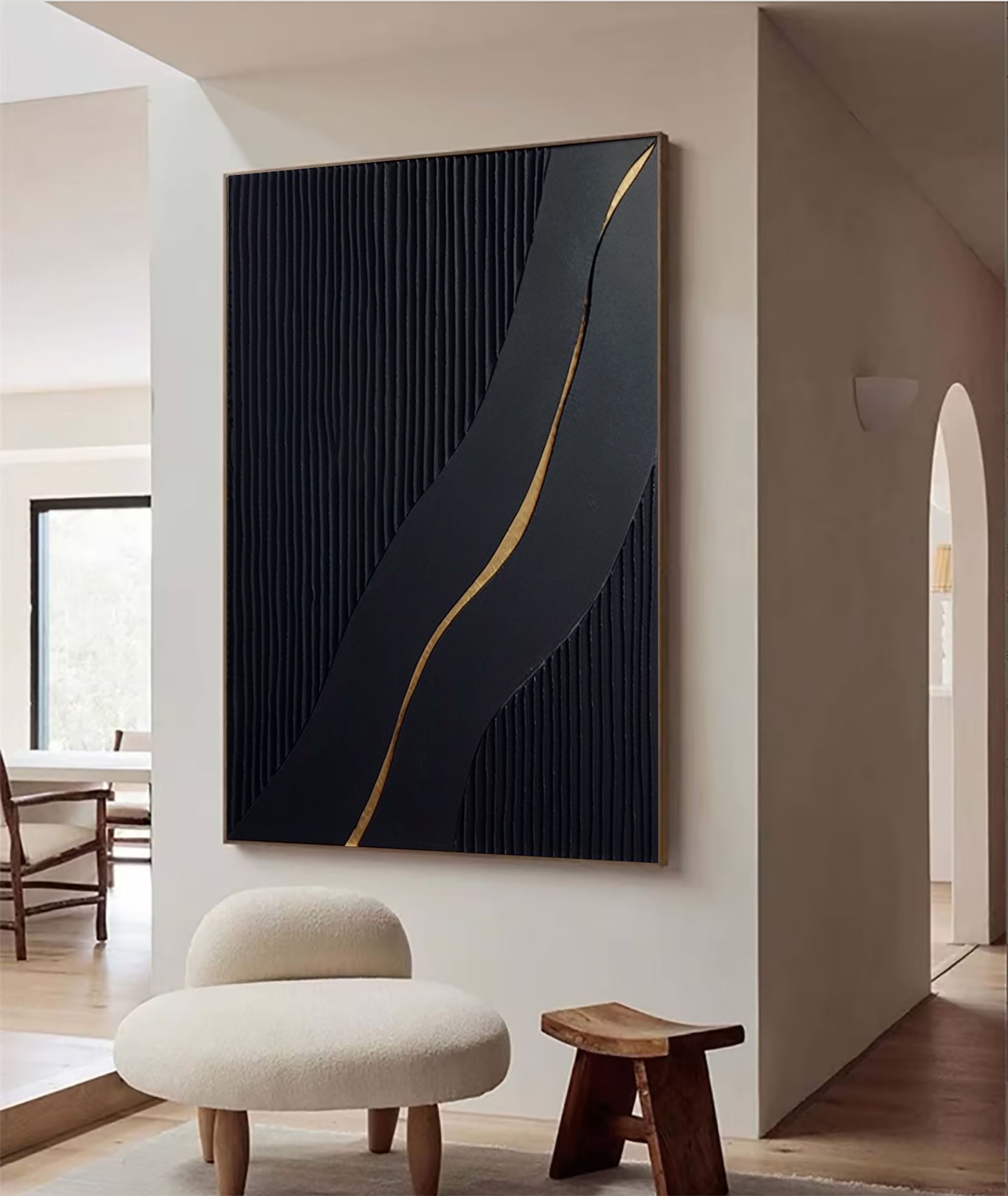 Black Minimalist Painting #BM 064