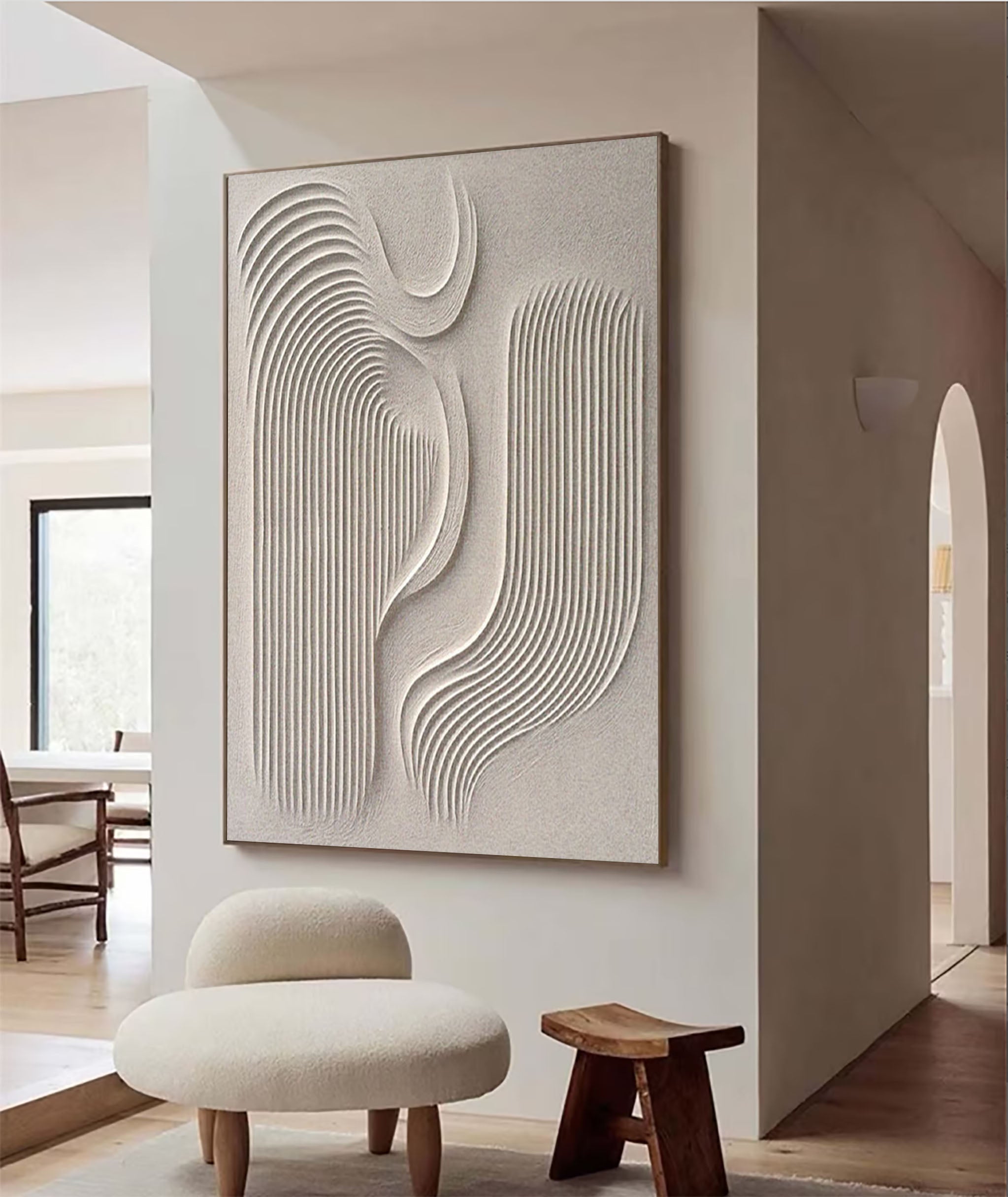 Beige & Brown Minimalist Painting #BBM 021