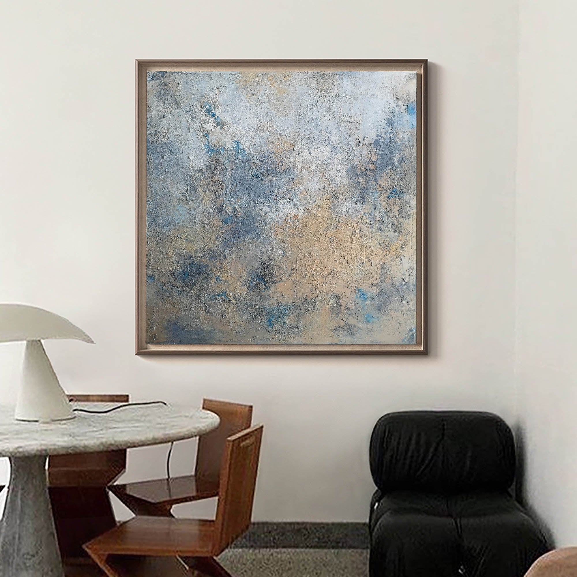 Blue Yellow Abstract Art #IS06