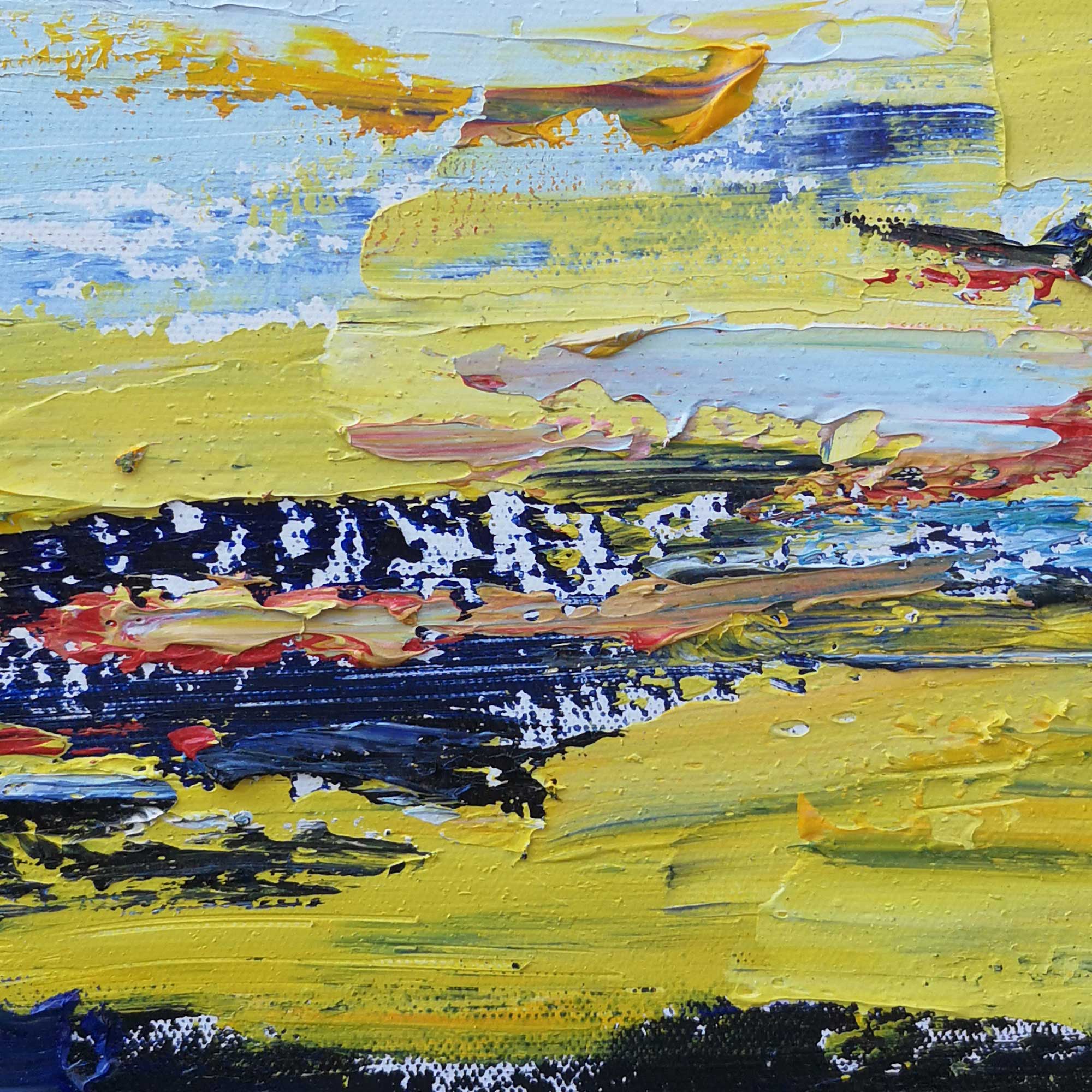 Blue Abstract Landscape Art #IS64