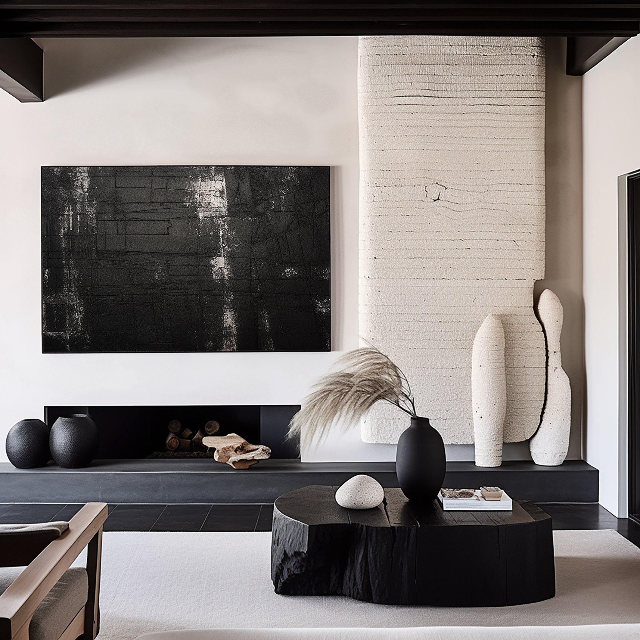 Black Minimalist Painting #BM 040