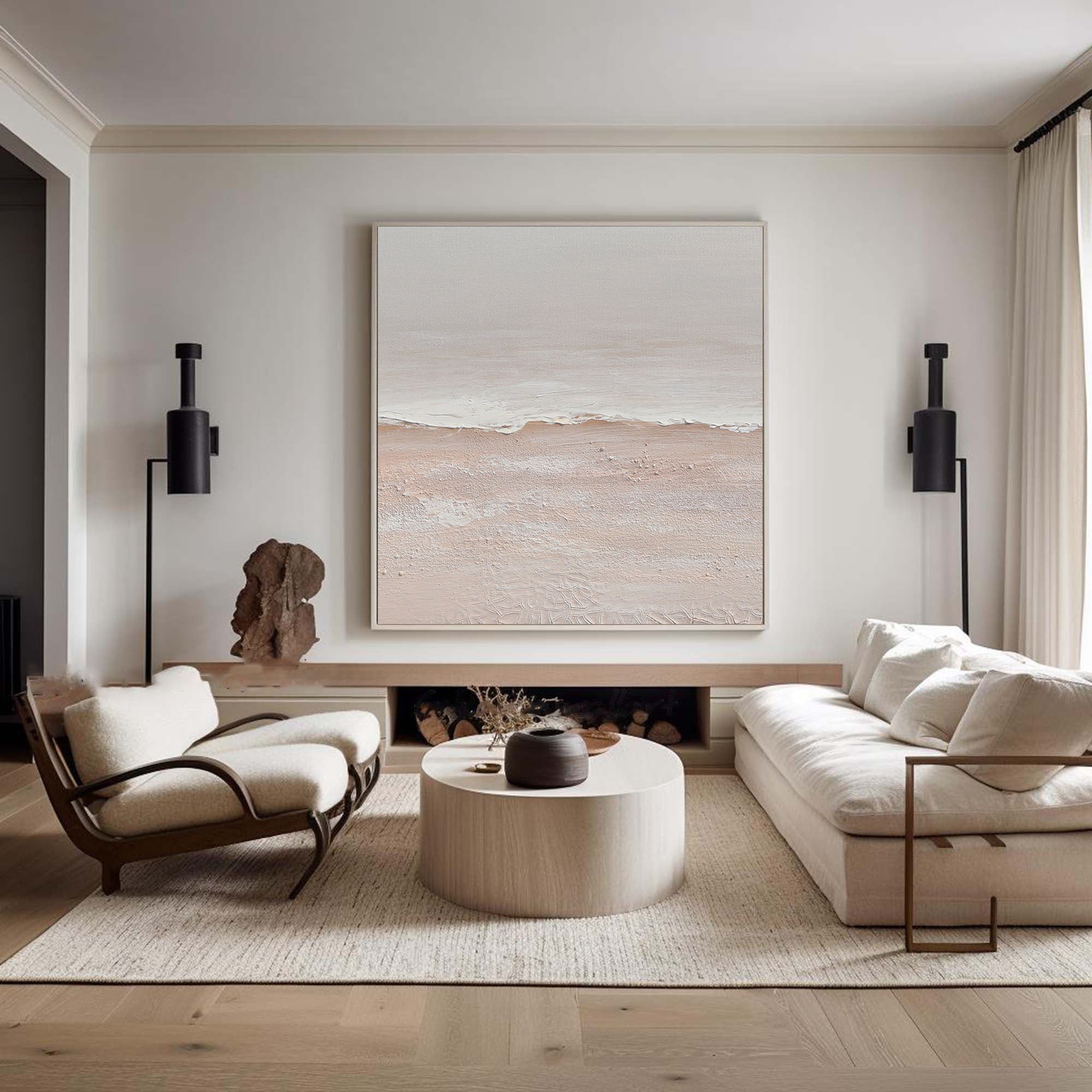 Beige & Brown Abstract Painting #BBA 024
