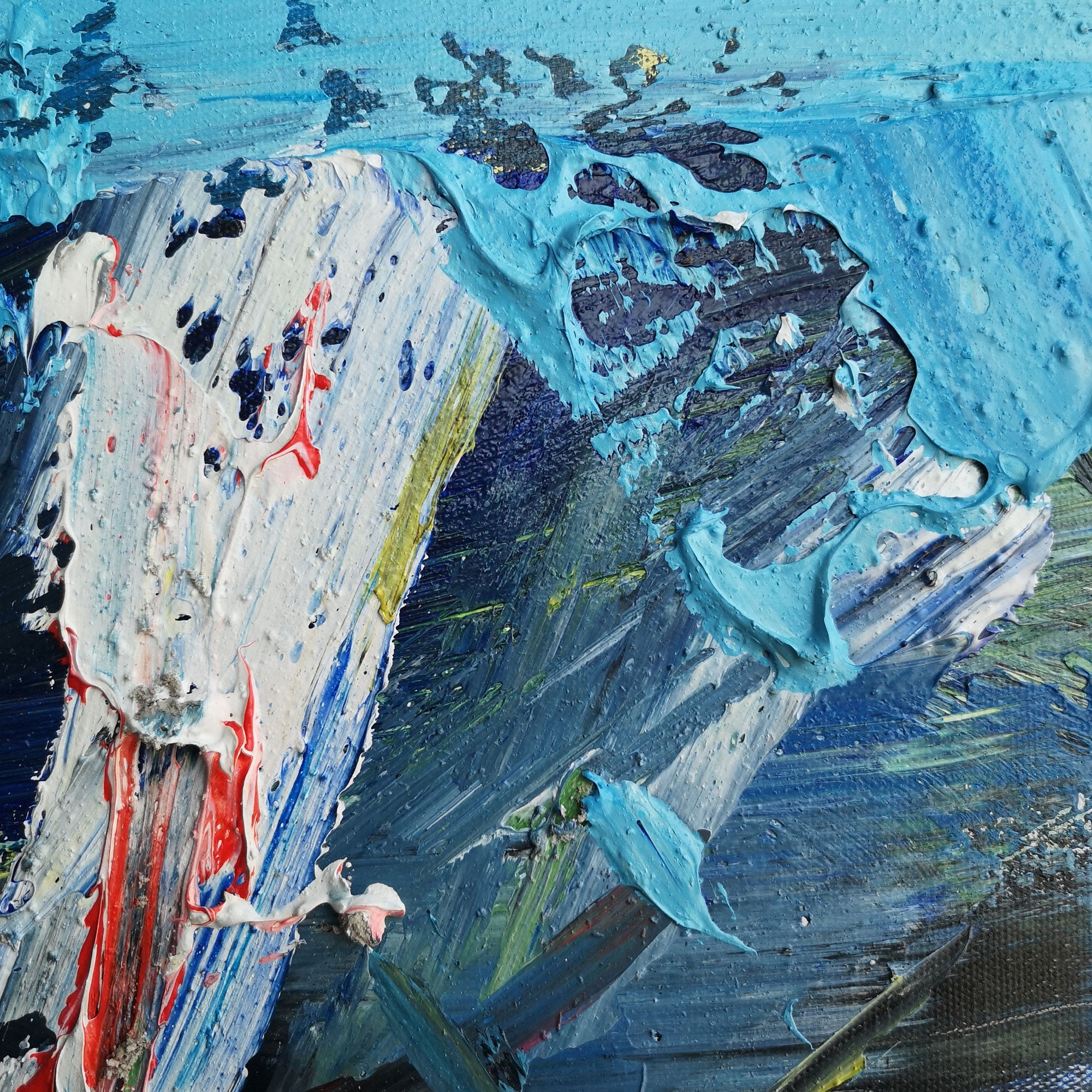 Blue Red Abstract Painting #IS15