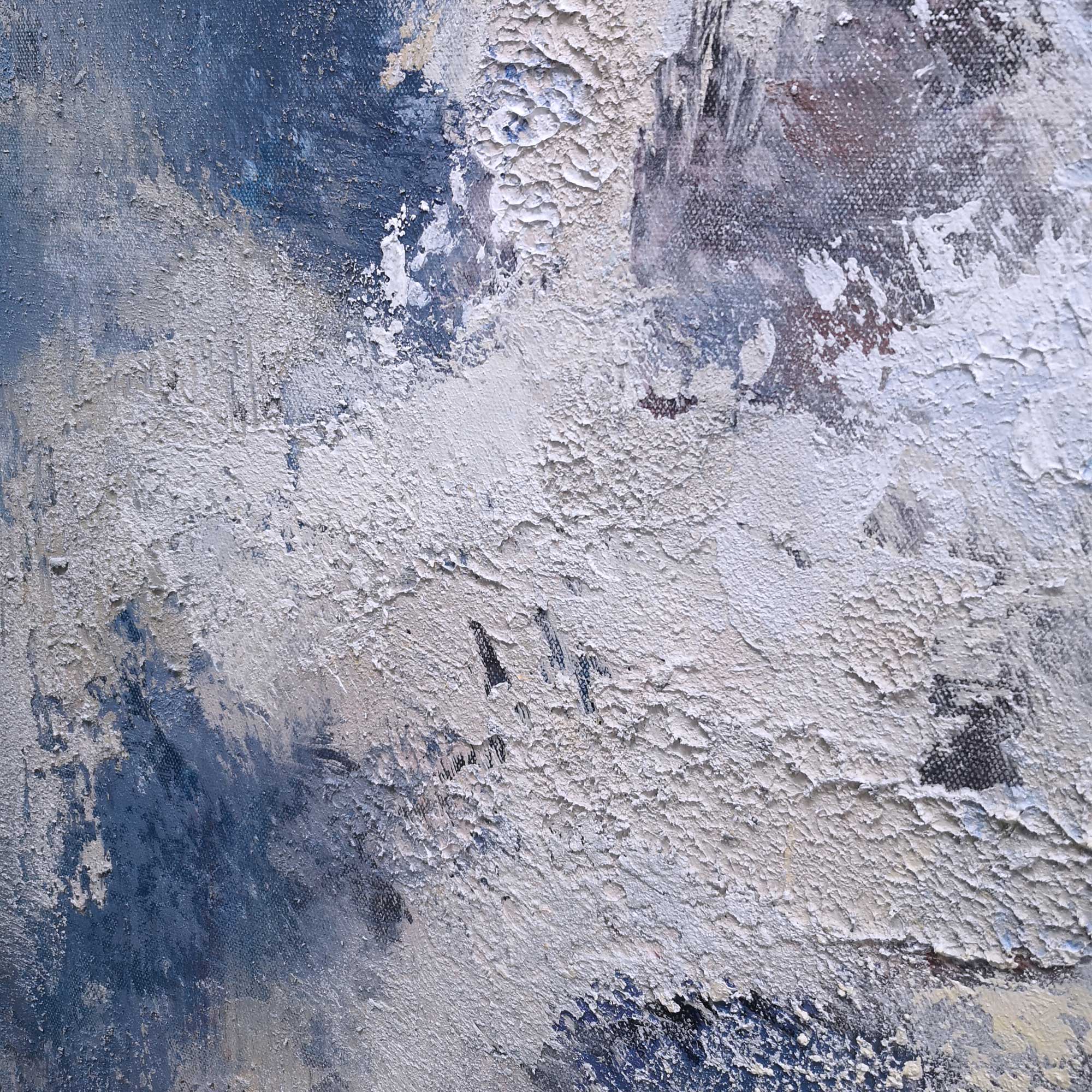 Square Blue Abstract Painting #IS41