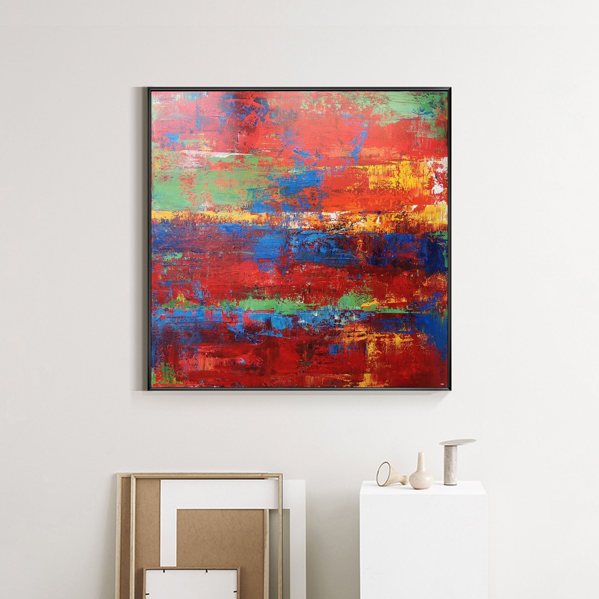 Red Abstract Art #IS07