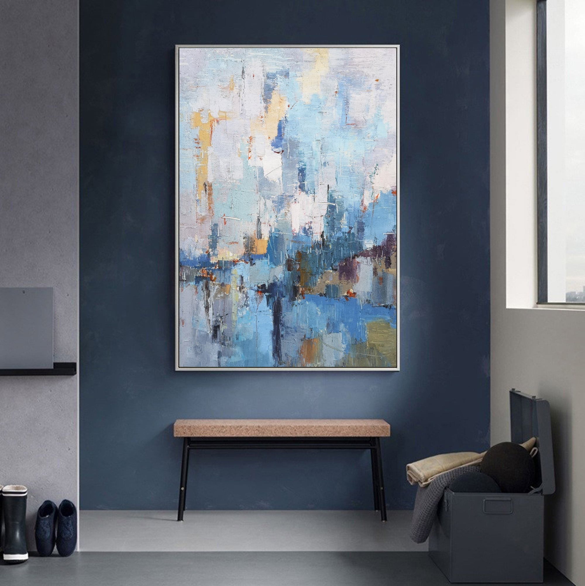 Peinture abstraite de paysage marin #ABSV07