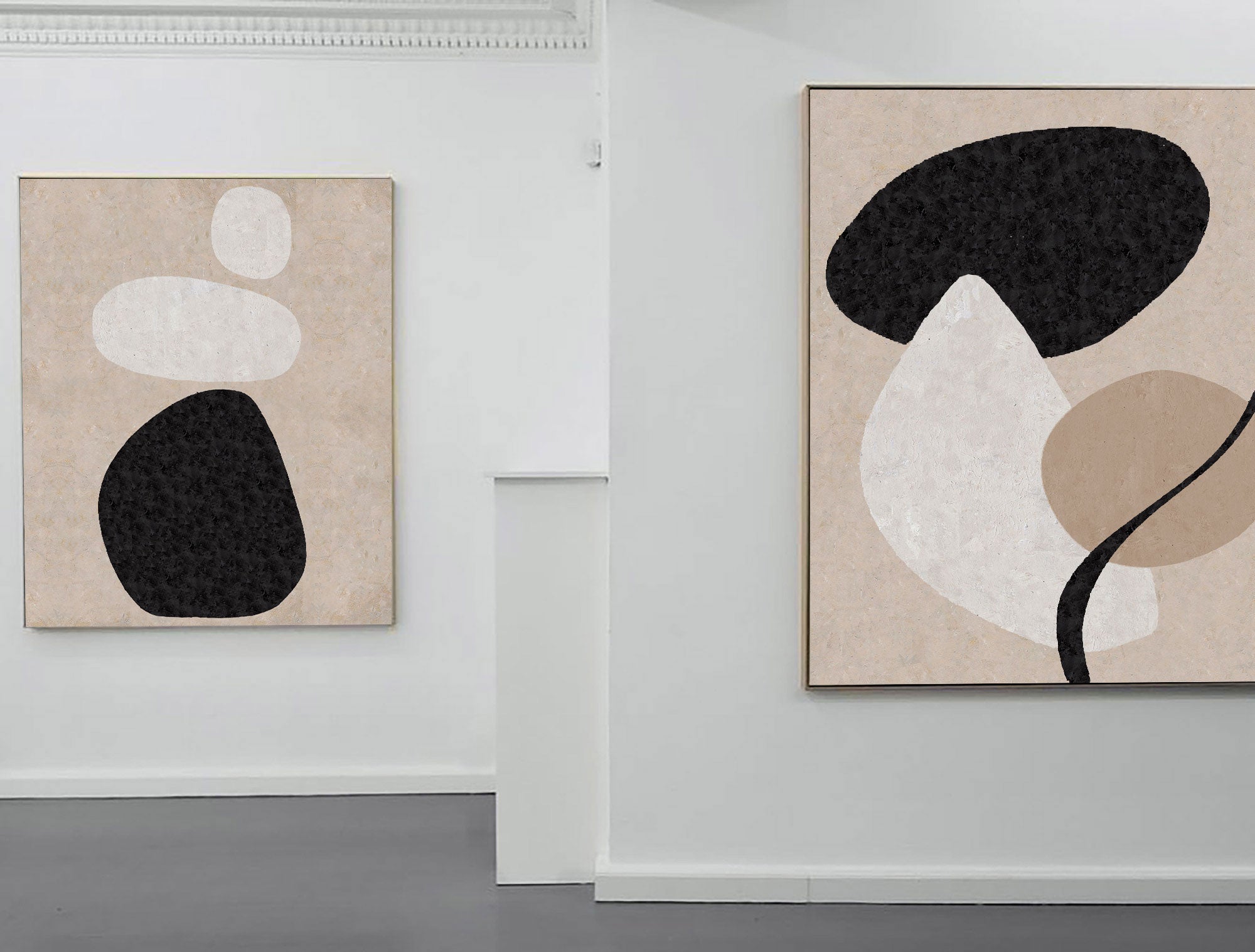 Beige abstrakte Kunst #ABAO33