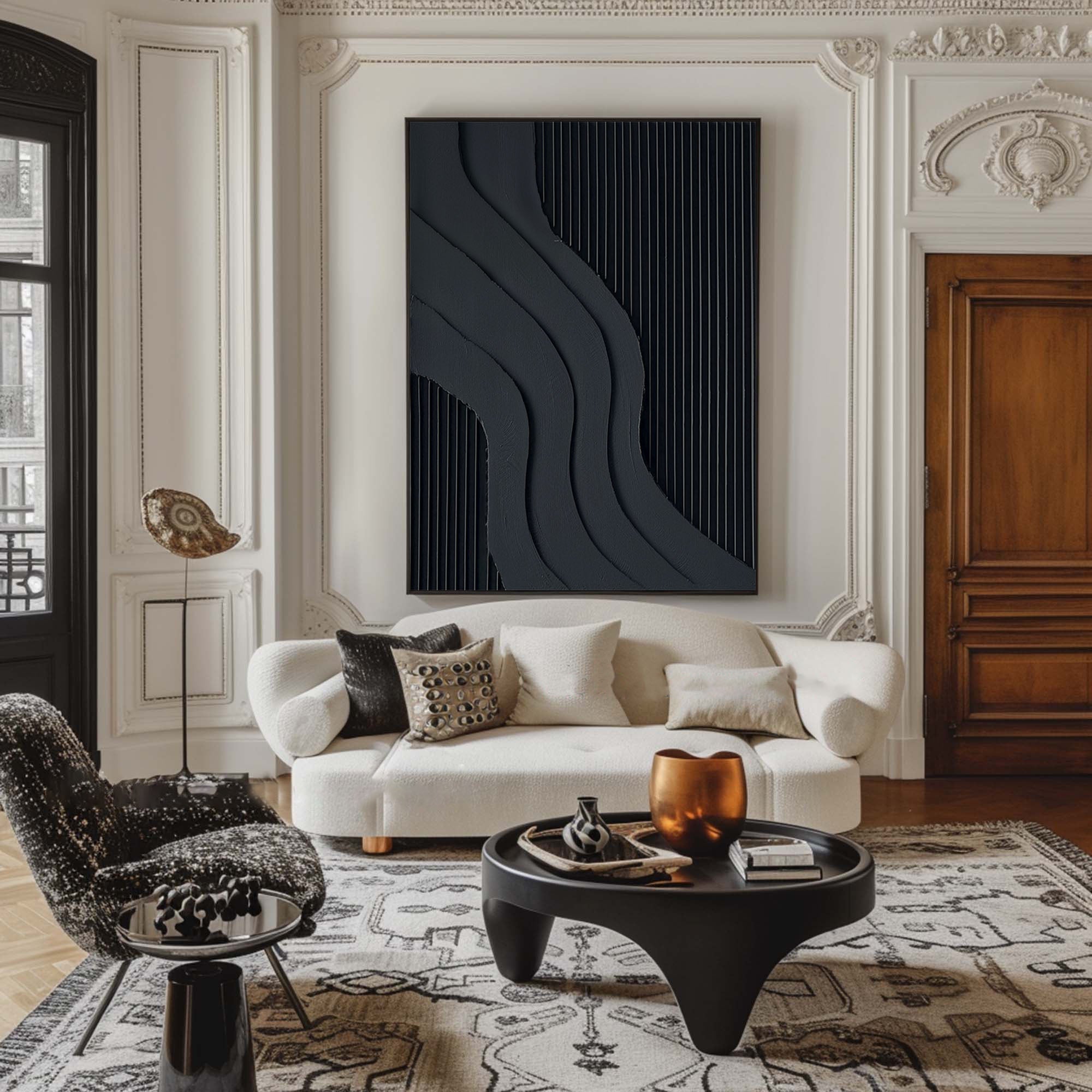 Black Minimalist Painting #BM 050