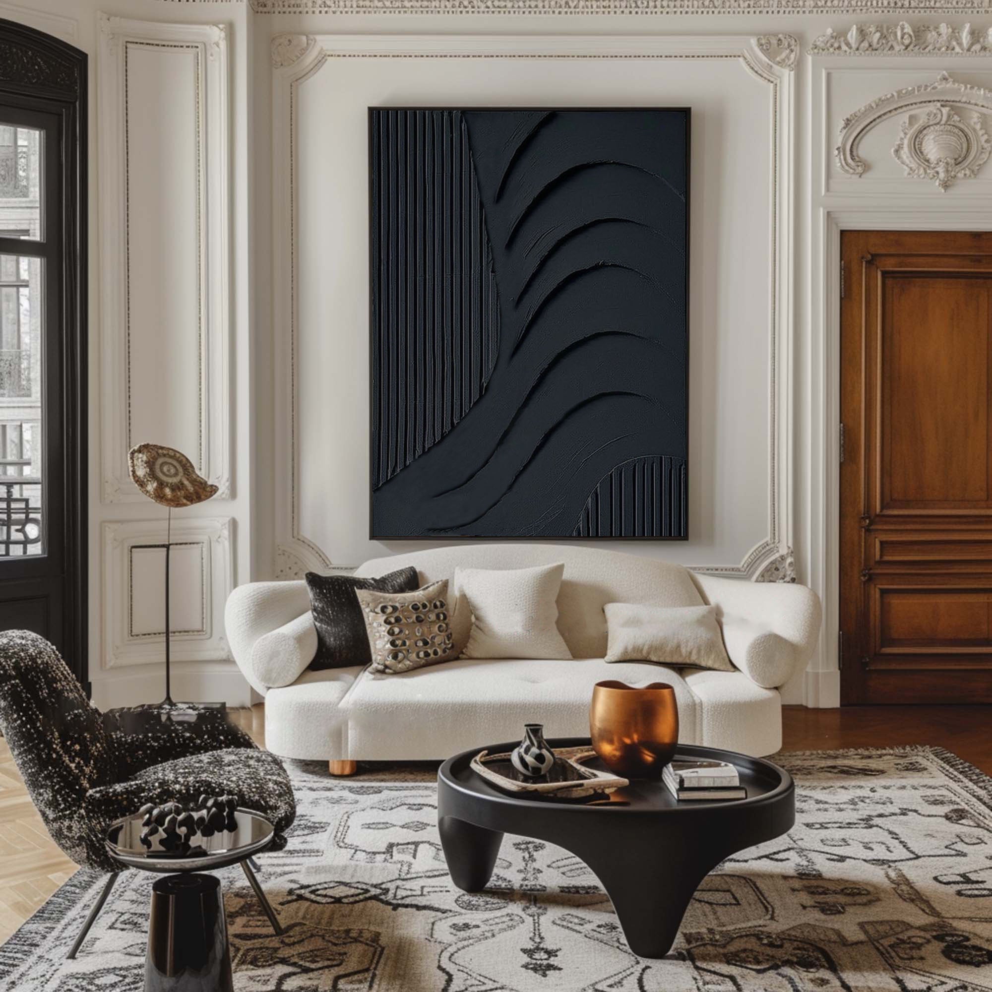 Black Minimalist Painting #BM 057