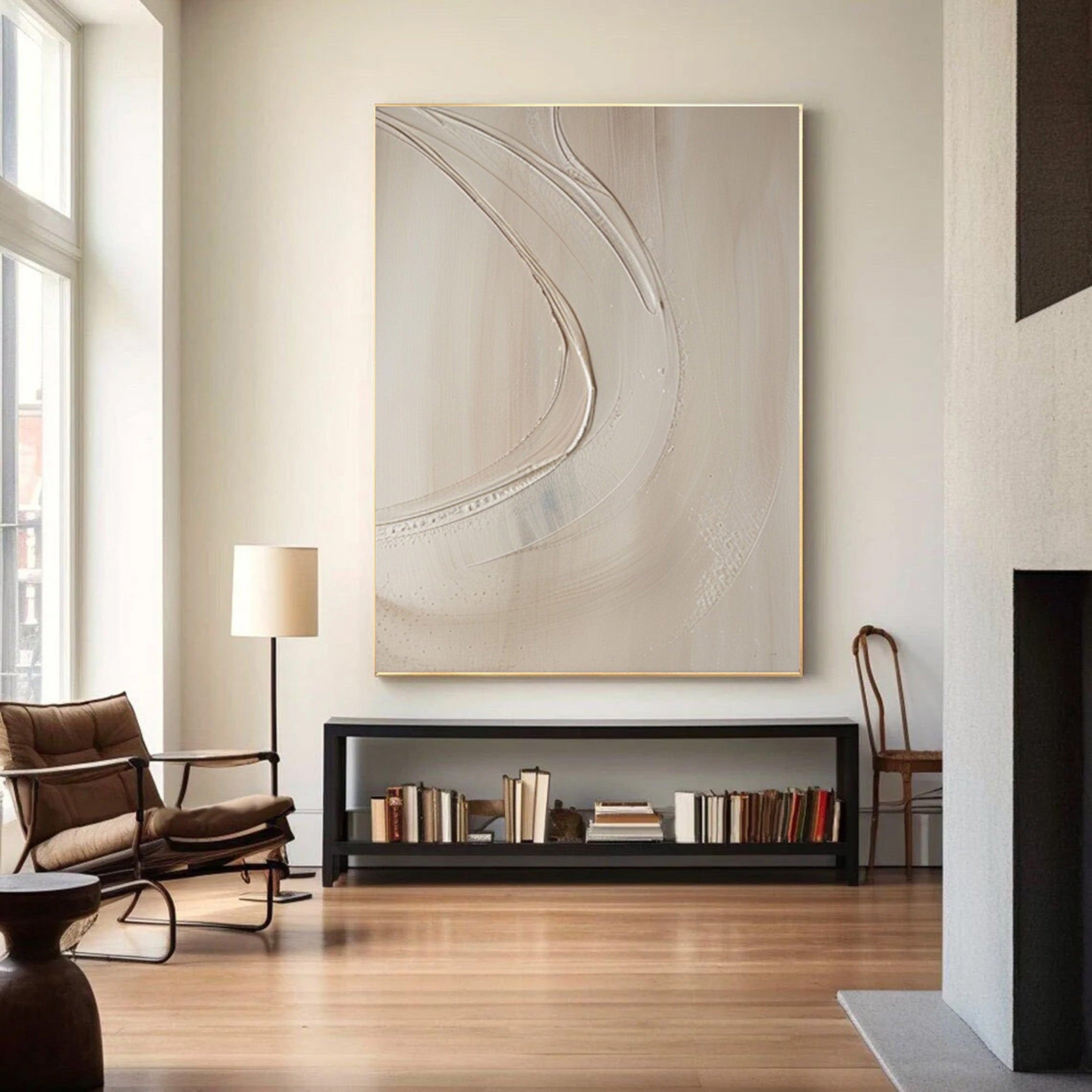 Beige & Brown Abstract Painting #BBA 036