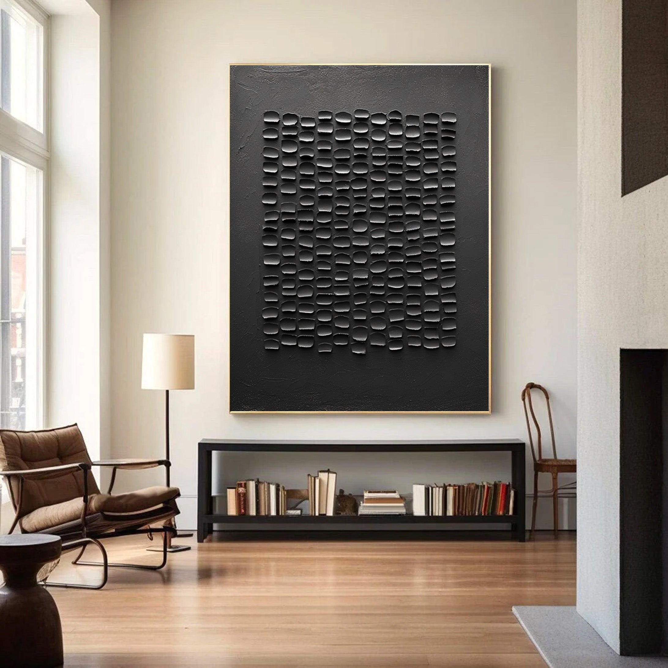 Black Minimalist Painting #BM 047
