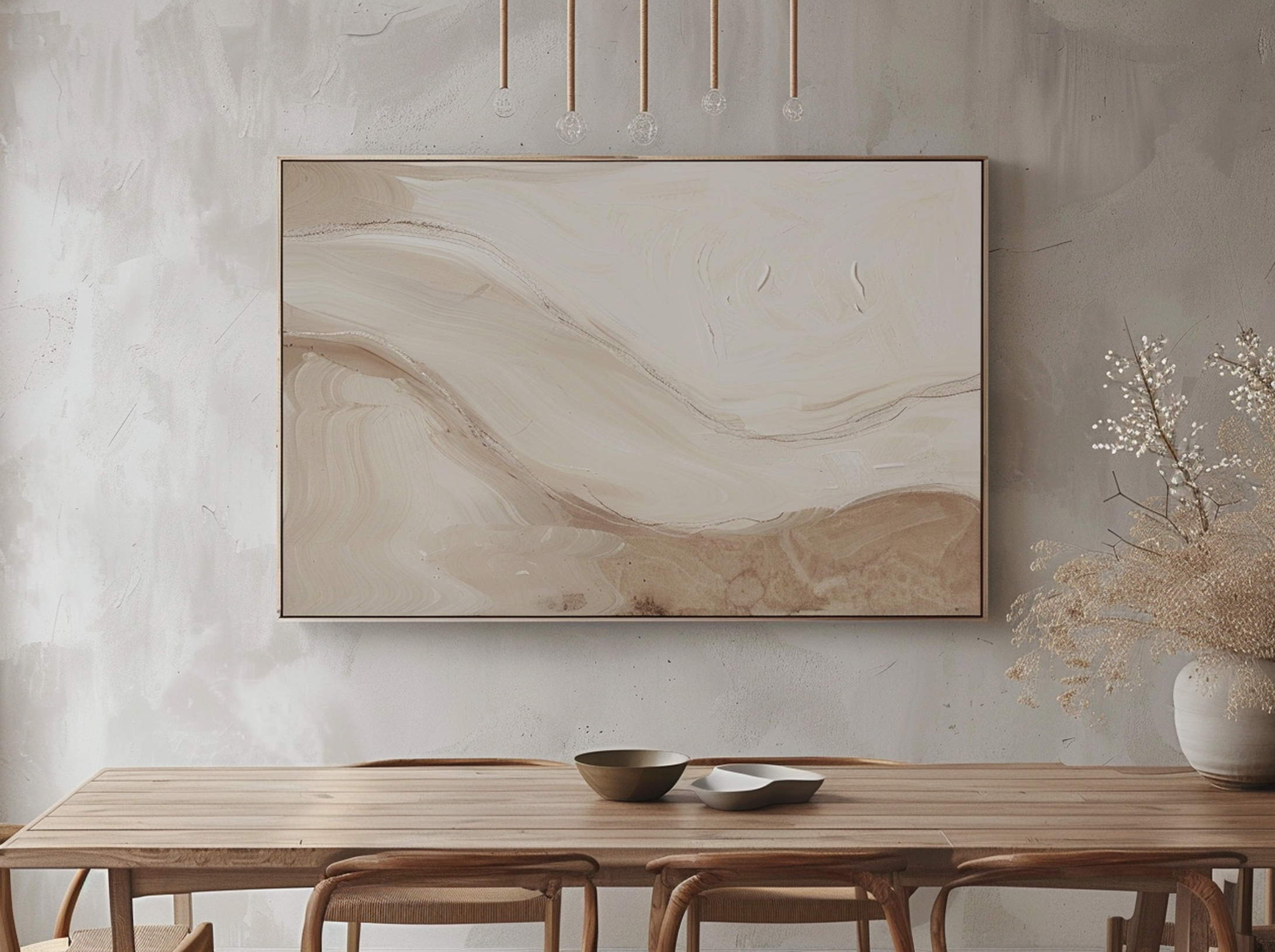 Beige & Brown Abstract Painting #BBA 038