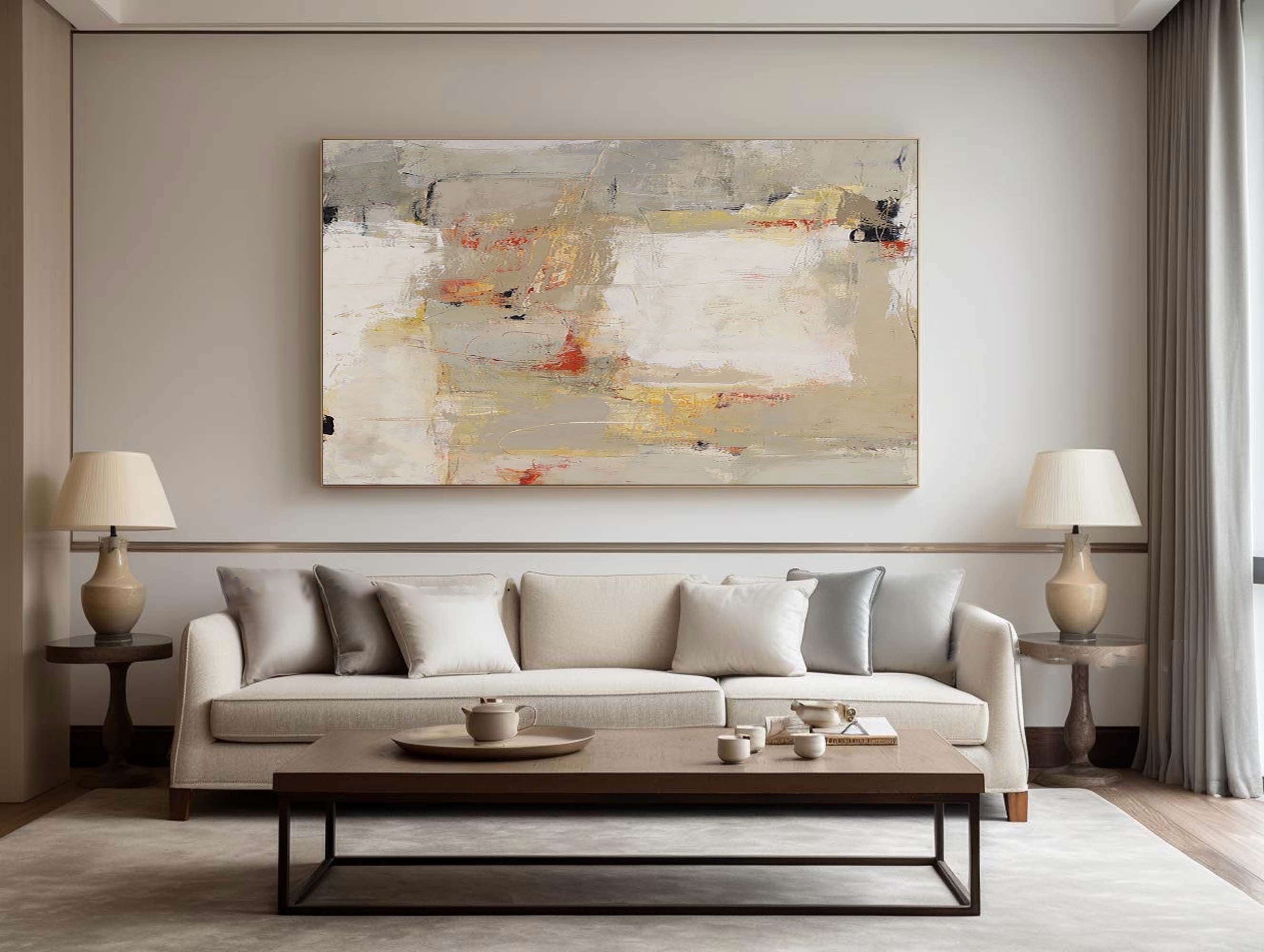Beige & Brown Abstract Painting #BBA 022
