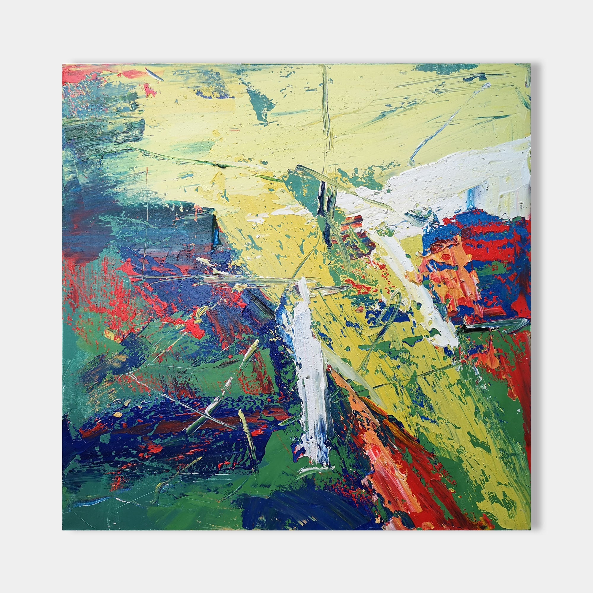 Blue Red Abstract Painting #IS17
